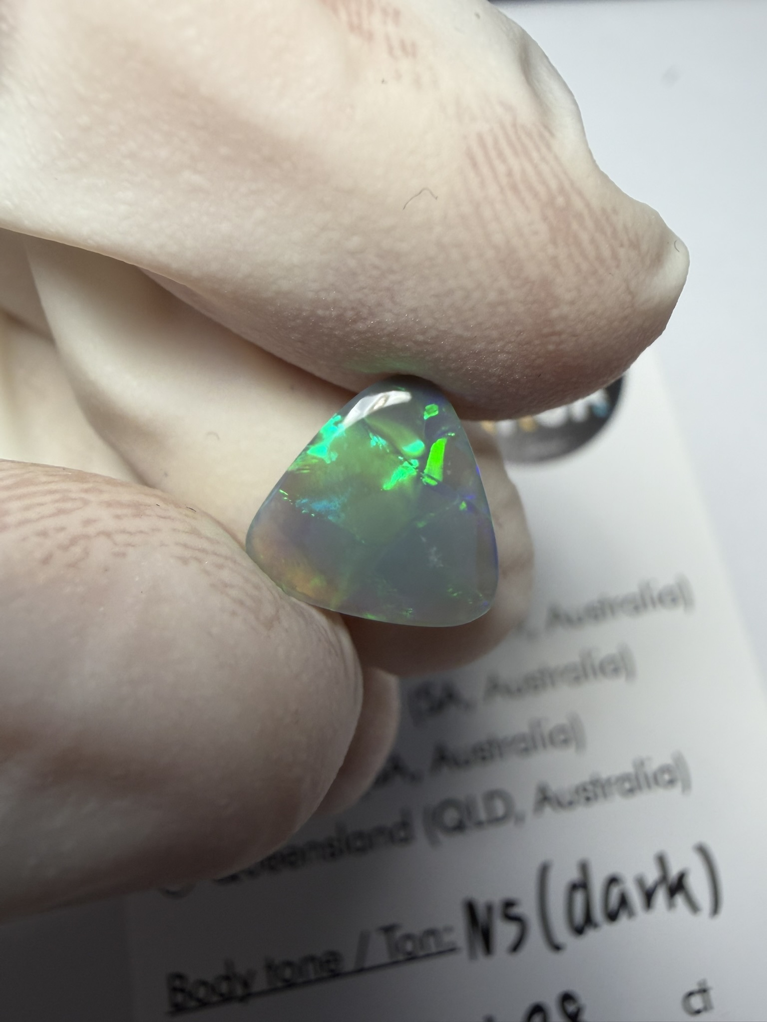 Opale foncée australienne de Lightning Ridge de 1.28 ct (cLR-206) – Image 38
