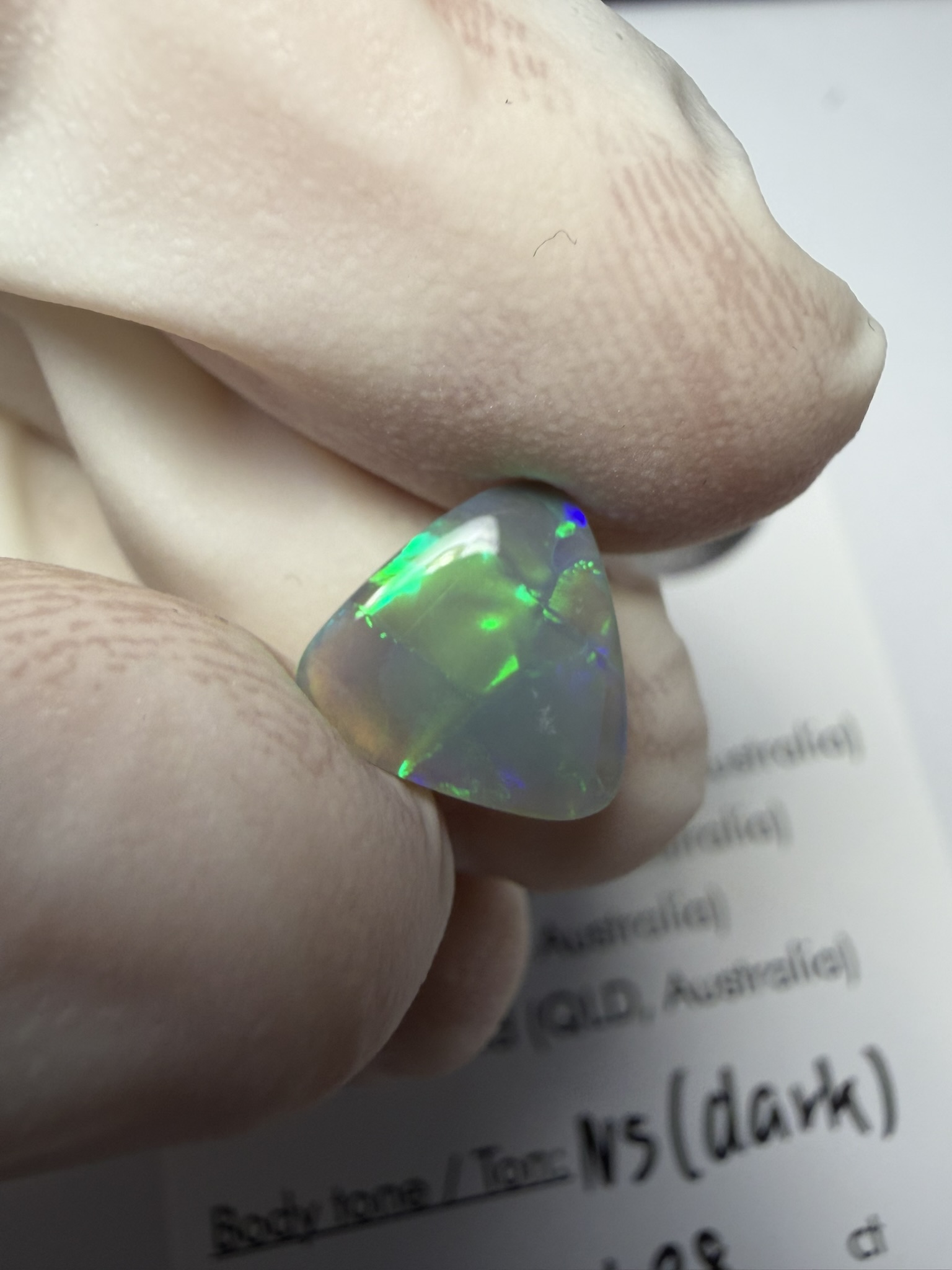 Opale foncée australienne de Lightning Ridge de 1.28 ct (cLR-206) – Image 37