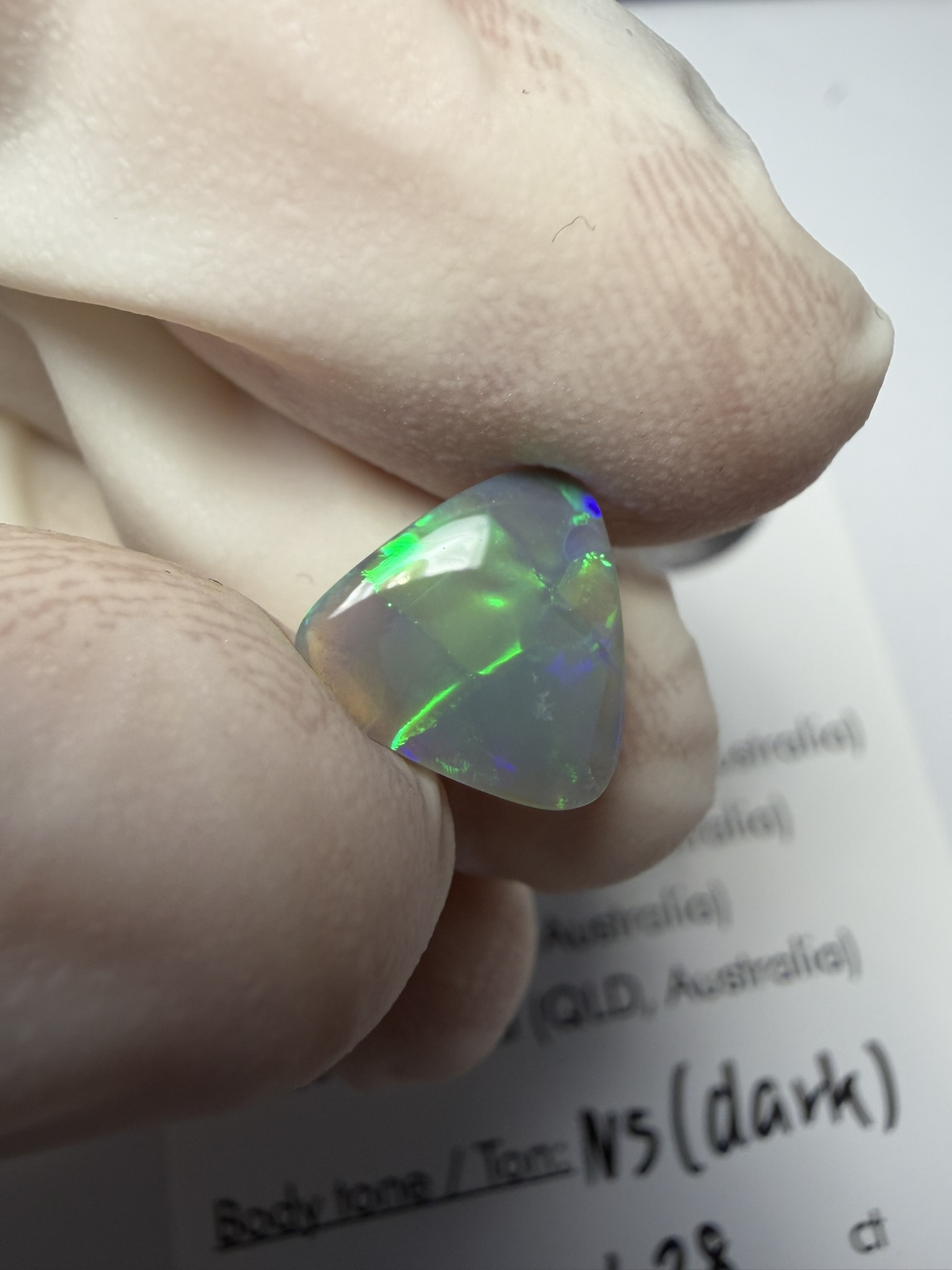 Opale foncée australienne de Lightning Ridge de 1.28 ct (cLR-206) – Image 36