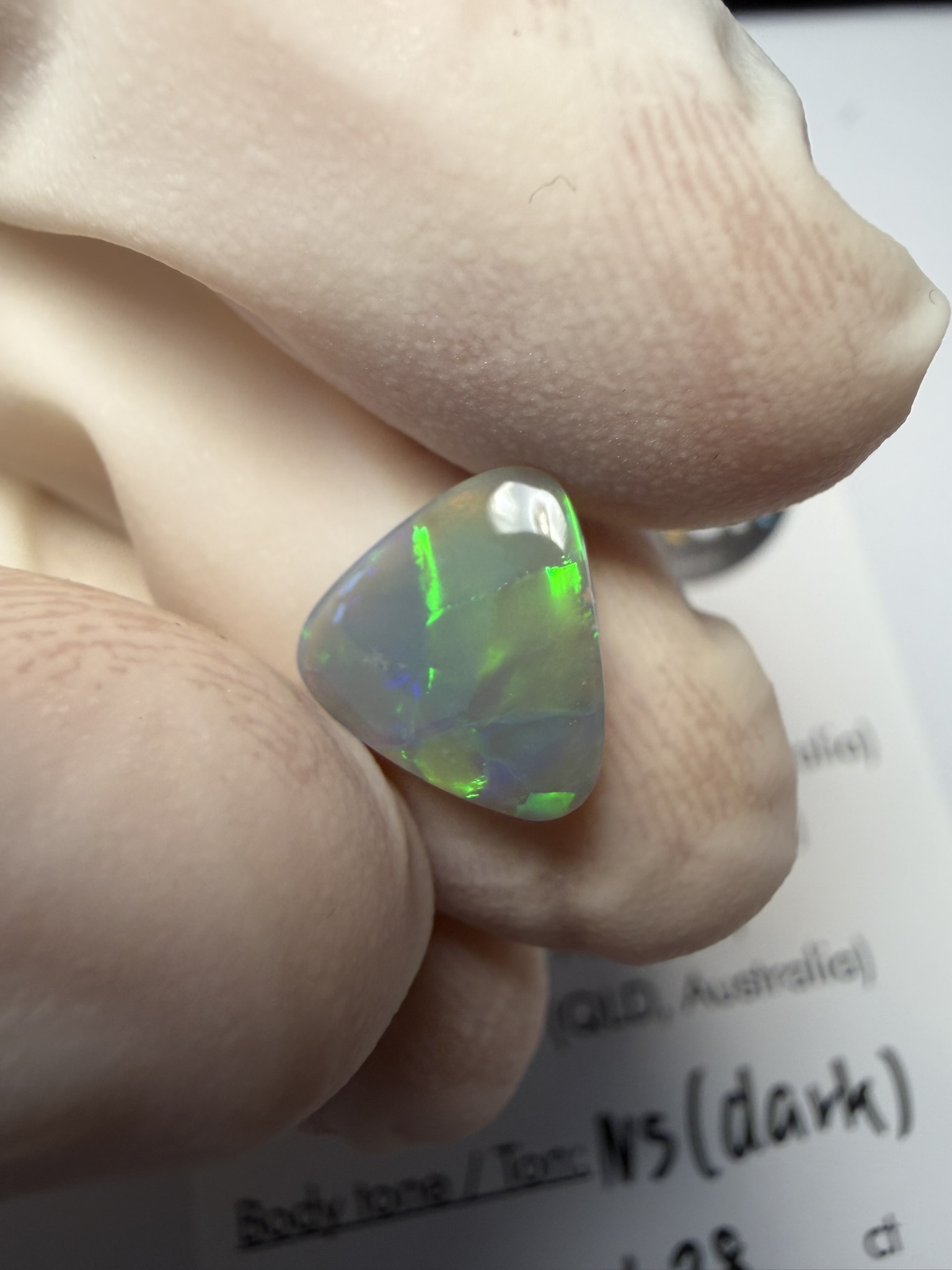 Opale foncée australienne de Lightning Ridge de 1.28 ct (cLR-206) – Image 34