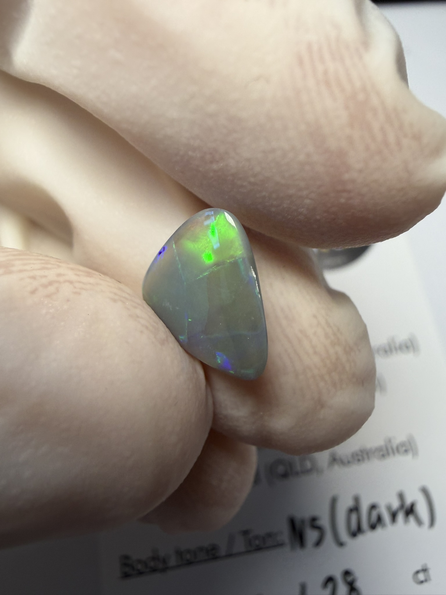 Opale foncée australienne de Lightning Ridge de 1.28 ct (cLR-206) – Image 33