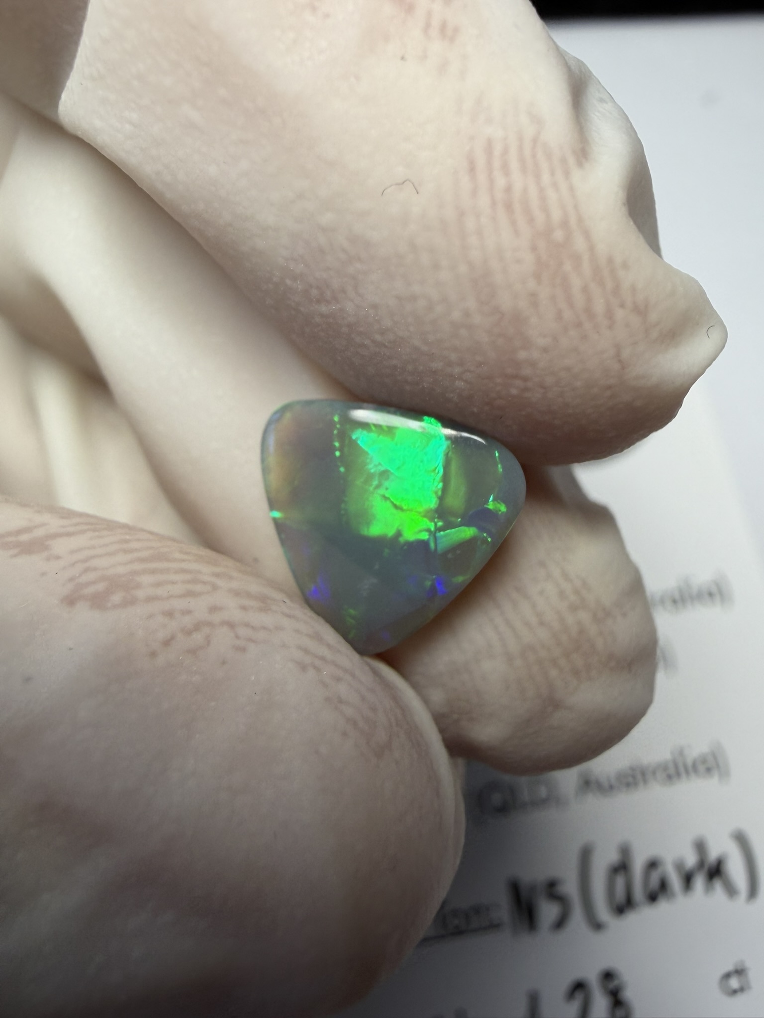 Opale foncée australienne de Lightning Ridge de 1.28 ct (cLR-206) – Image 32