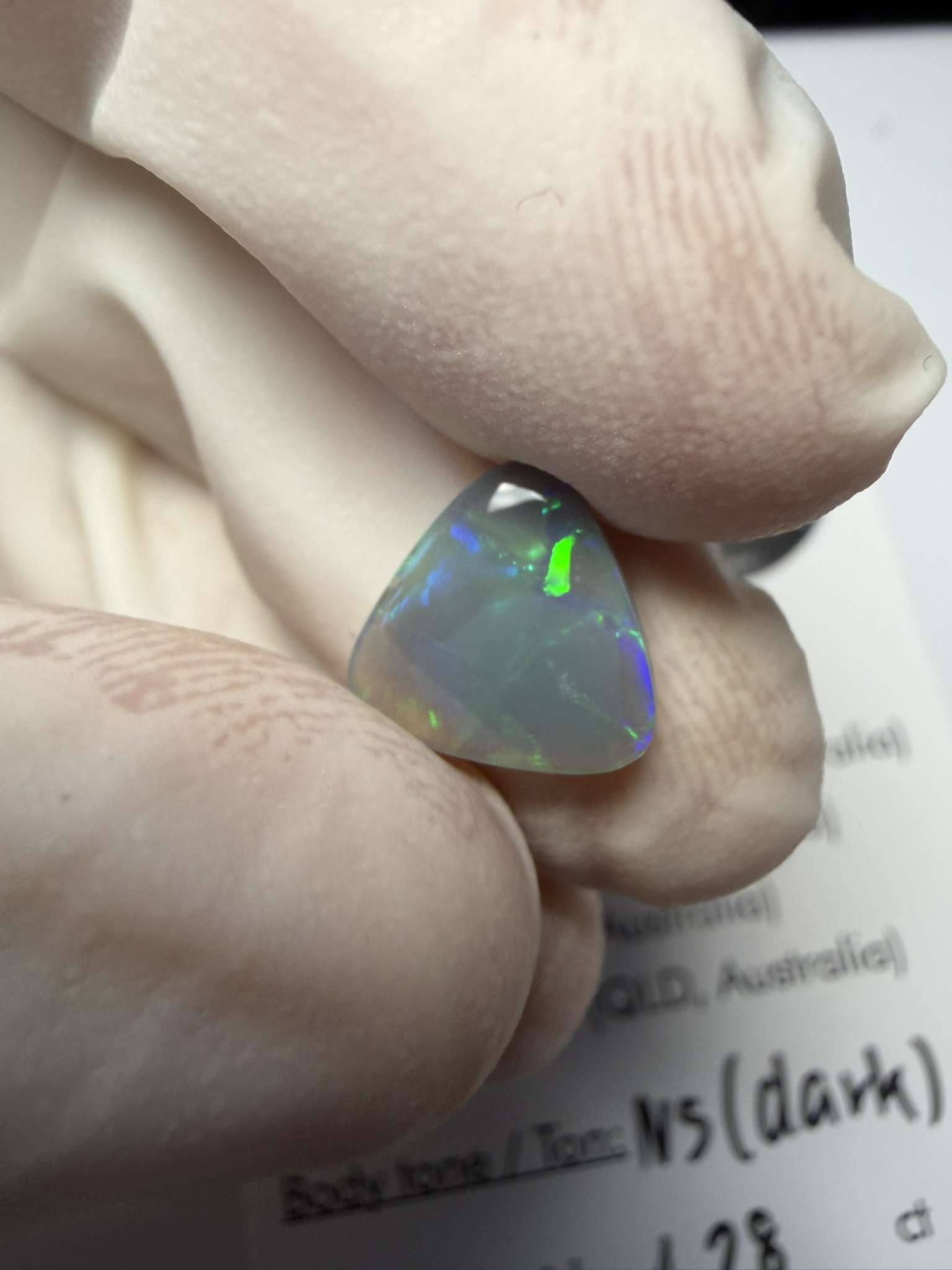 Opale foncée australienne de Lightning Ridge de 1.28 ct (cLR-206) – Image 31