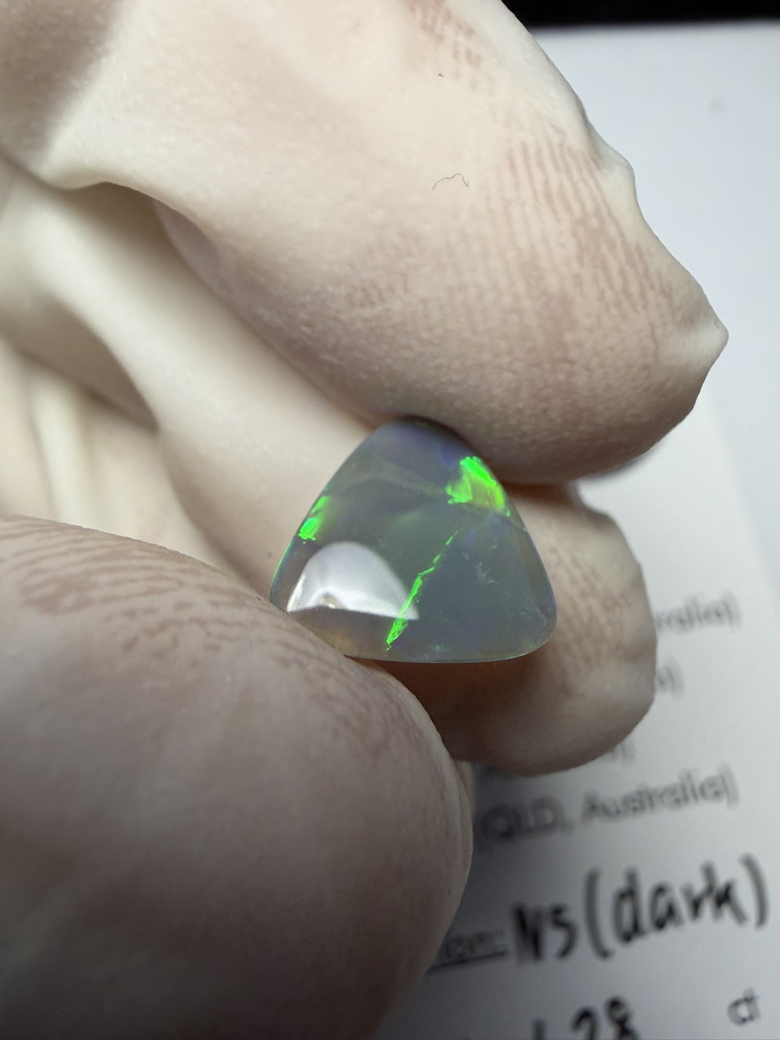 Opale foncée australienne de Lightning Ridge de 1.28 ct (cLR-206) – Image 30
