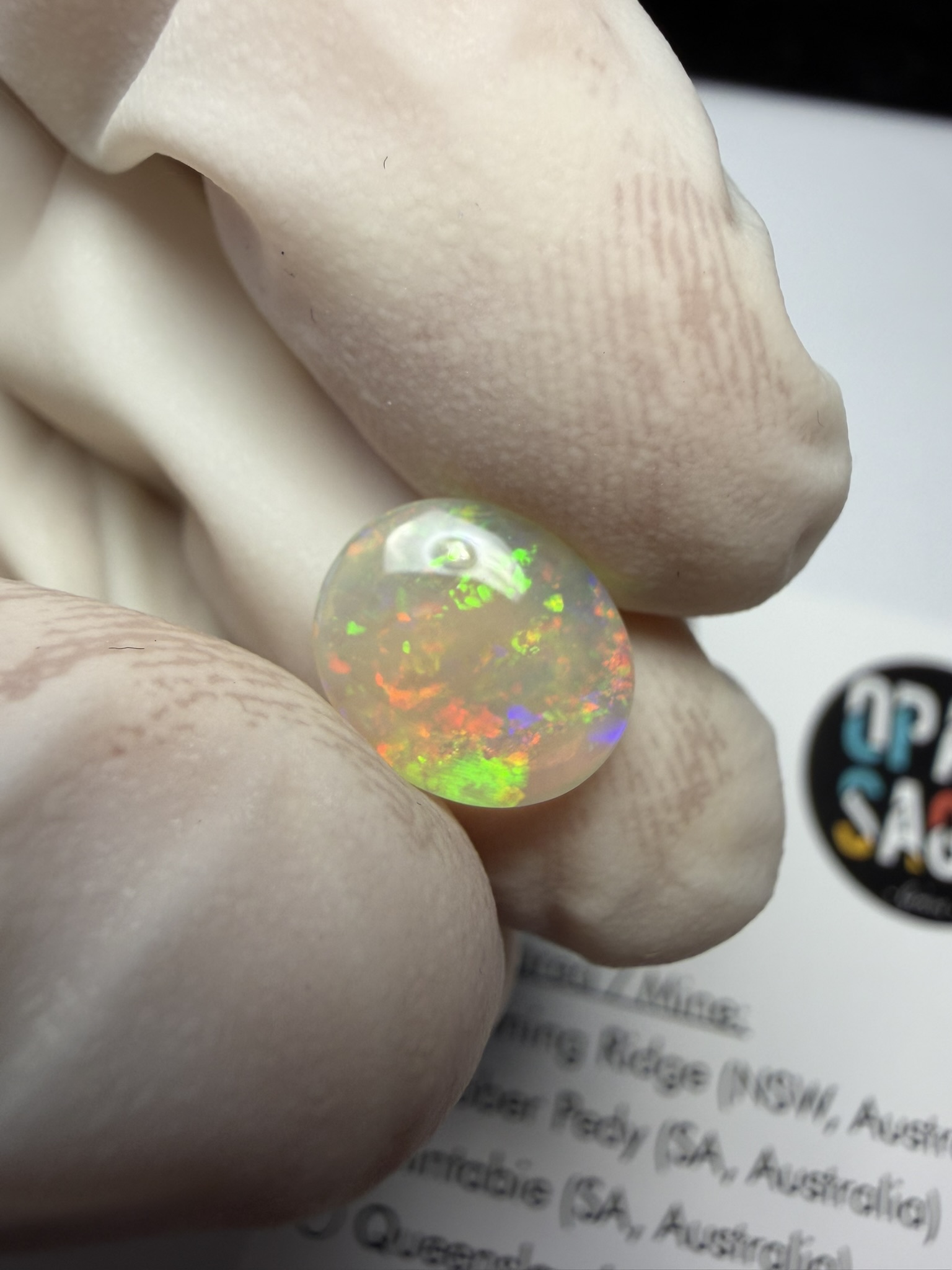 Opale cristal australienne de Lightning Ridge de 1.22 ct (cLR-209) – Image 9