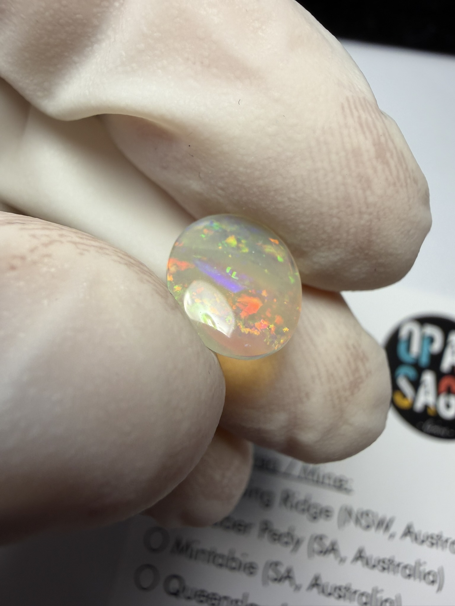 Opale cristal australienne de Lightning Ridge de 1.22 ct (cLR-209) – Image 8