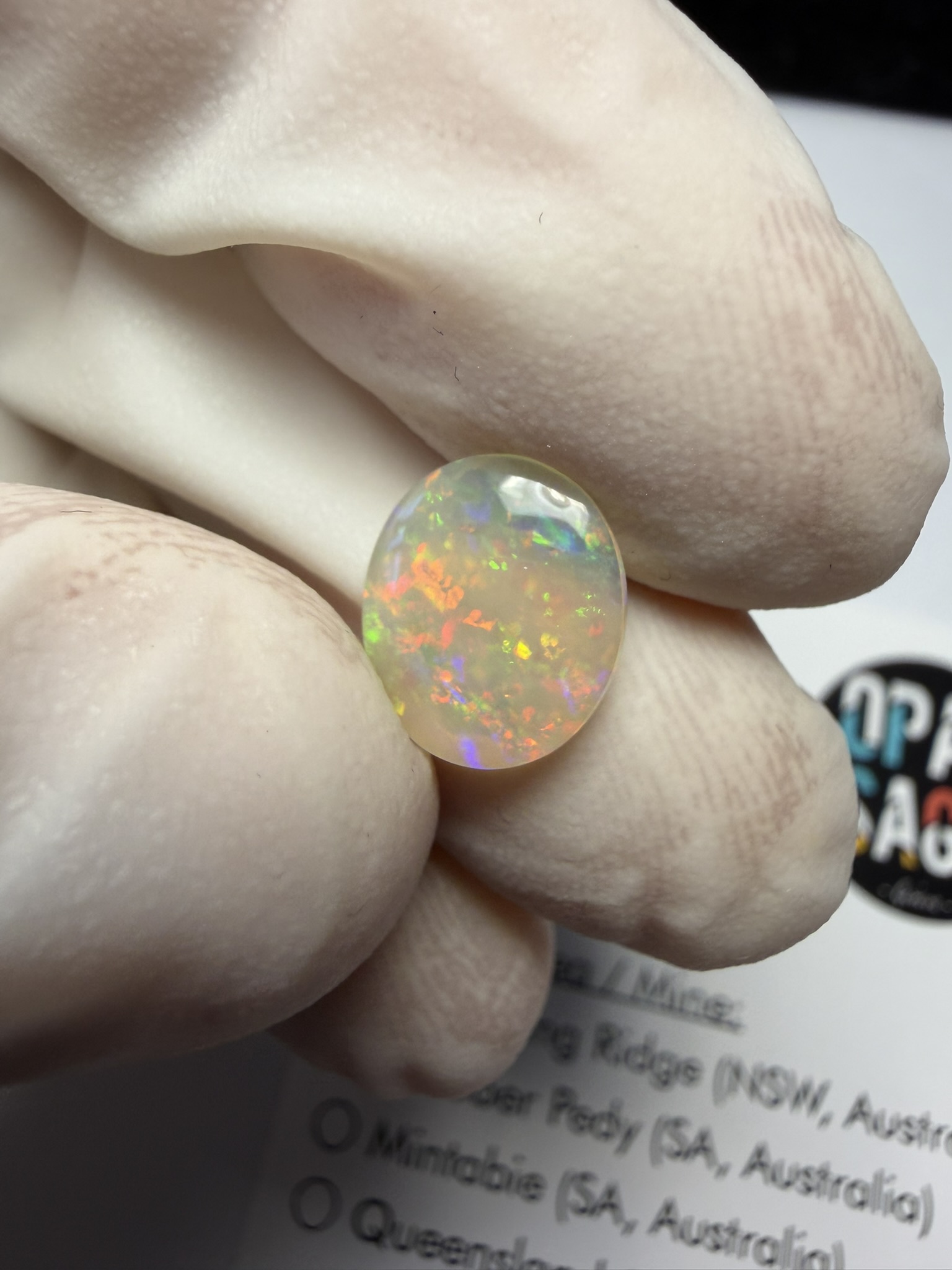 Opale cristal australienne de Lightning Ridge de 1.22 ct (cLR-209) – Image 2