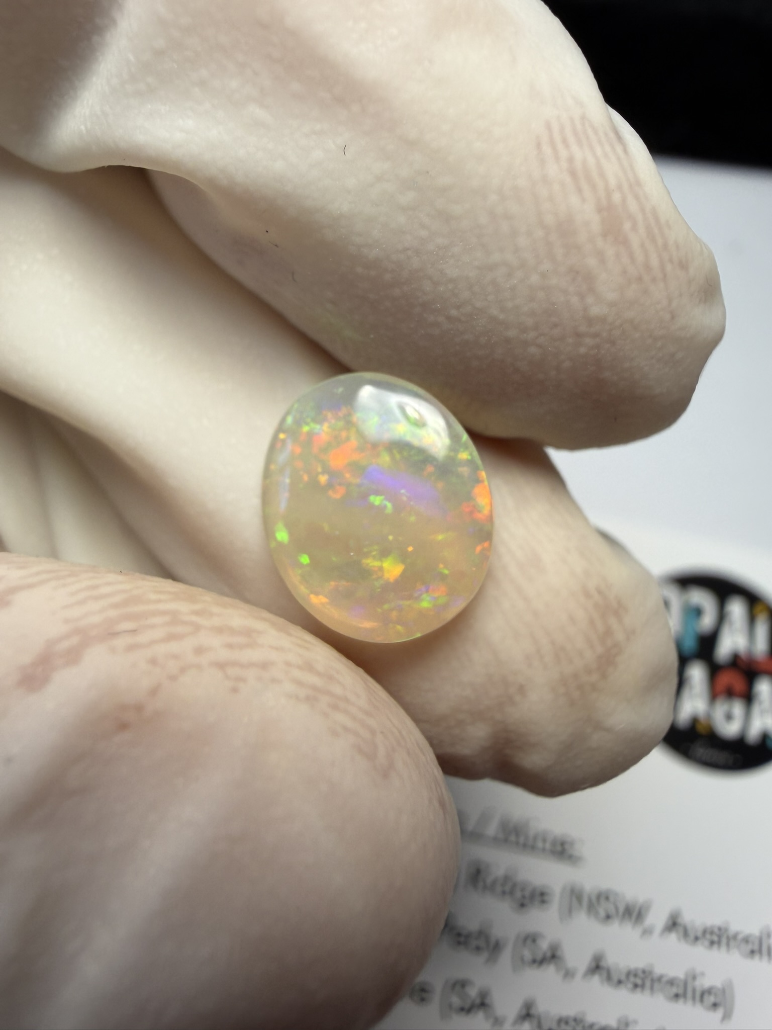 Opale cristal australienne de Lightning Ridge de 1.22 ct (cLR-209) – Image 12
