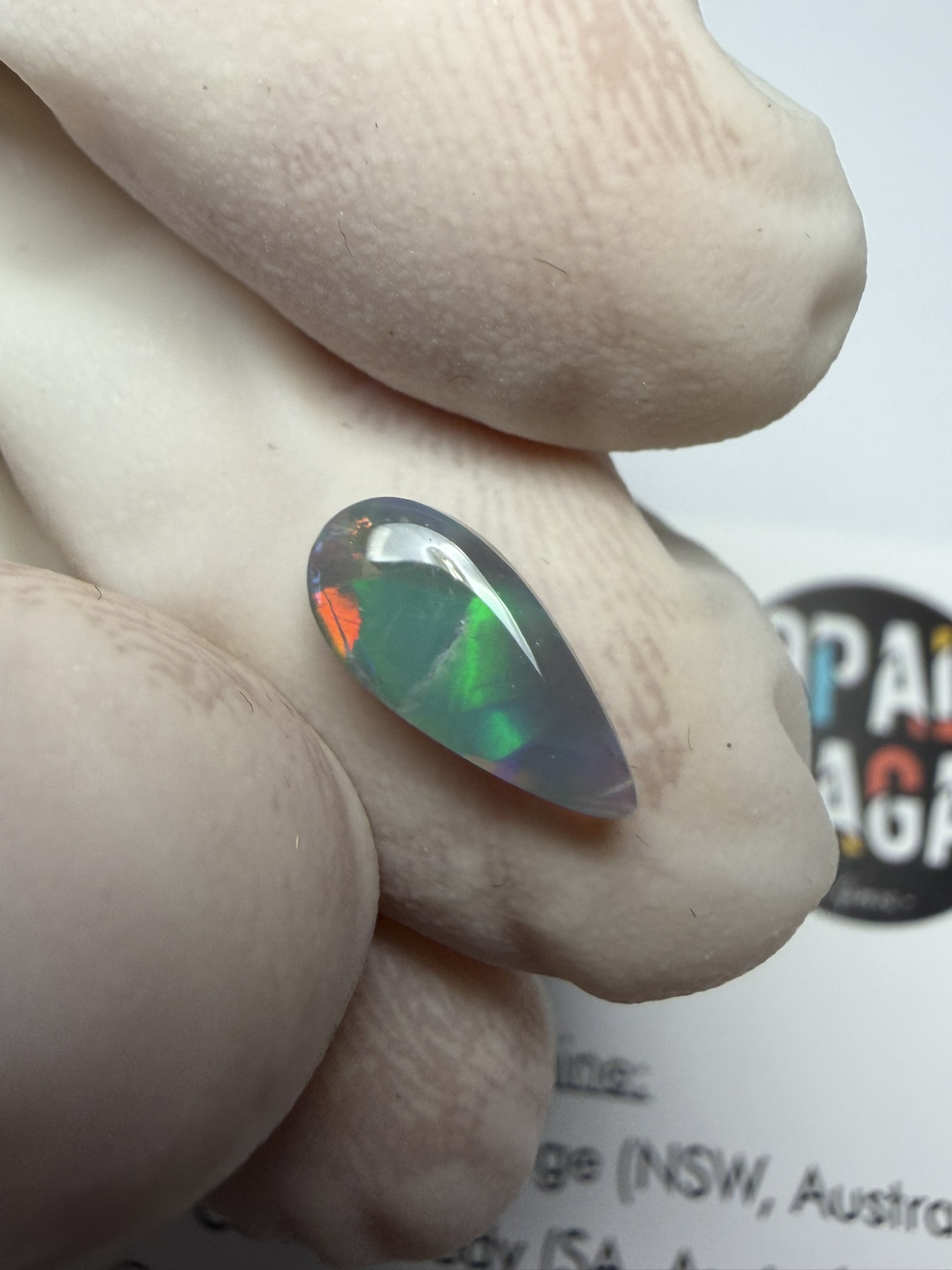 Opale foncée australienne de Lightning Ridge de 0.60 ct (cLR-212) – Image 6