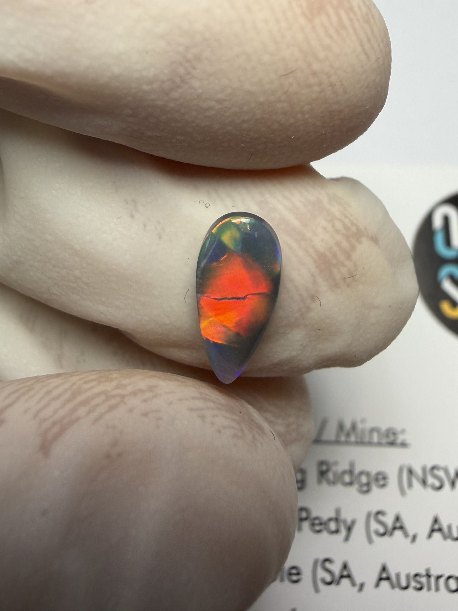 Opale foncée australienne de Lightning Ridge de 0.60 ct (cLR-212) – Image 22