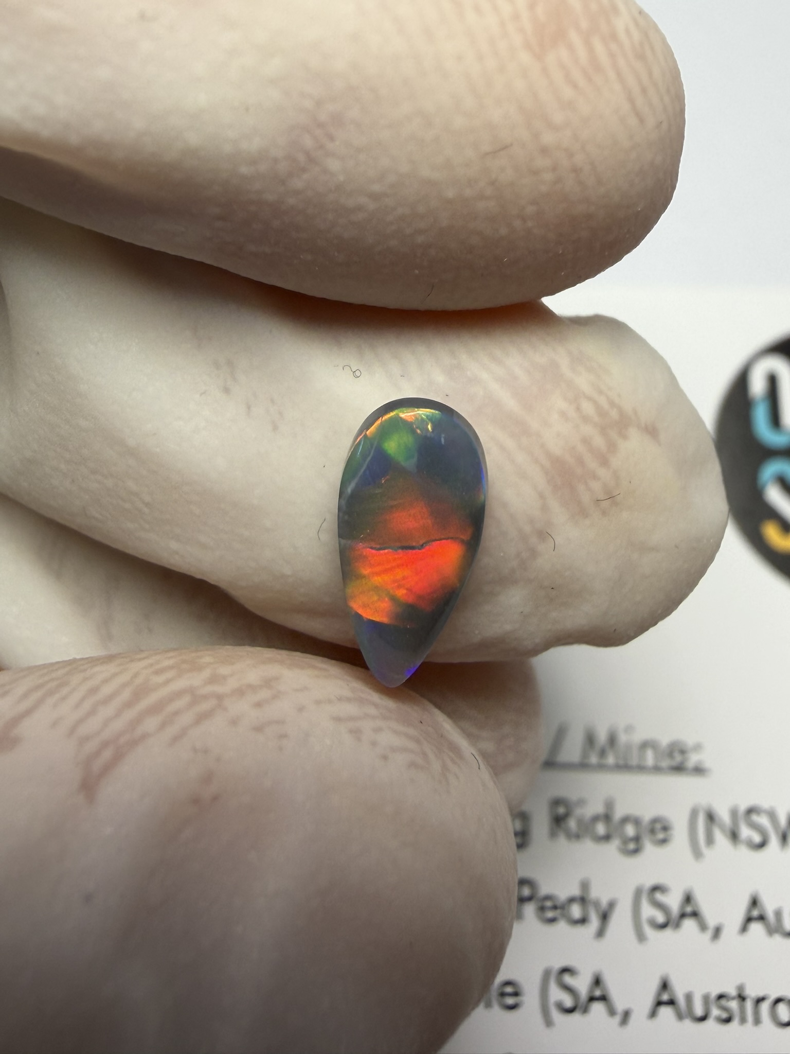 Opale foncée australienne de Lightning Ridge de 0.60 ct (cLR-212) – Image 21