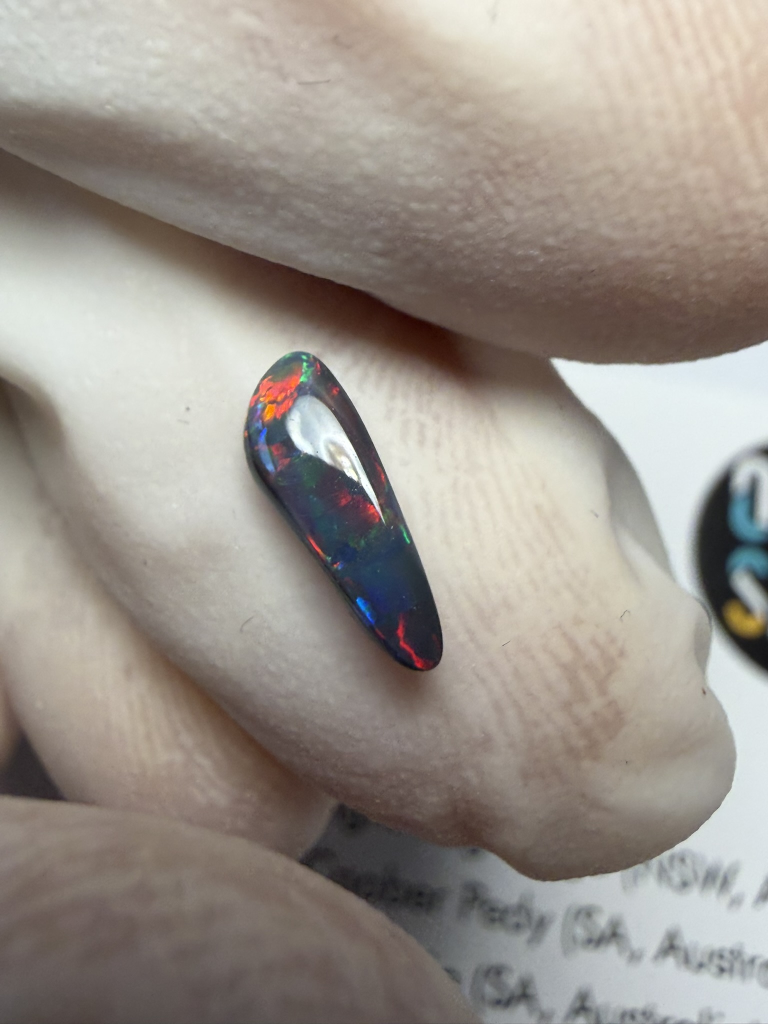 Opale noire australienne de Lightning Ridge de 0.51 ct (cLR-213) – Image 14