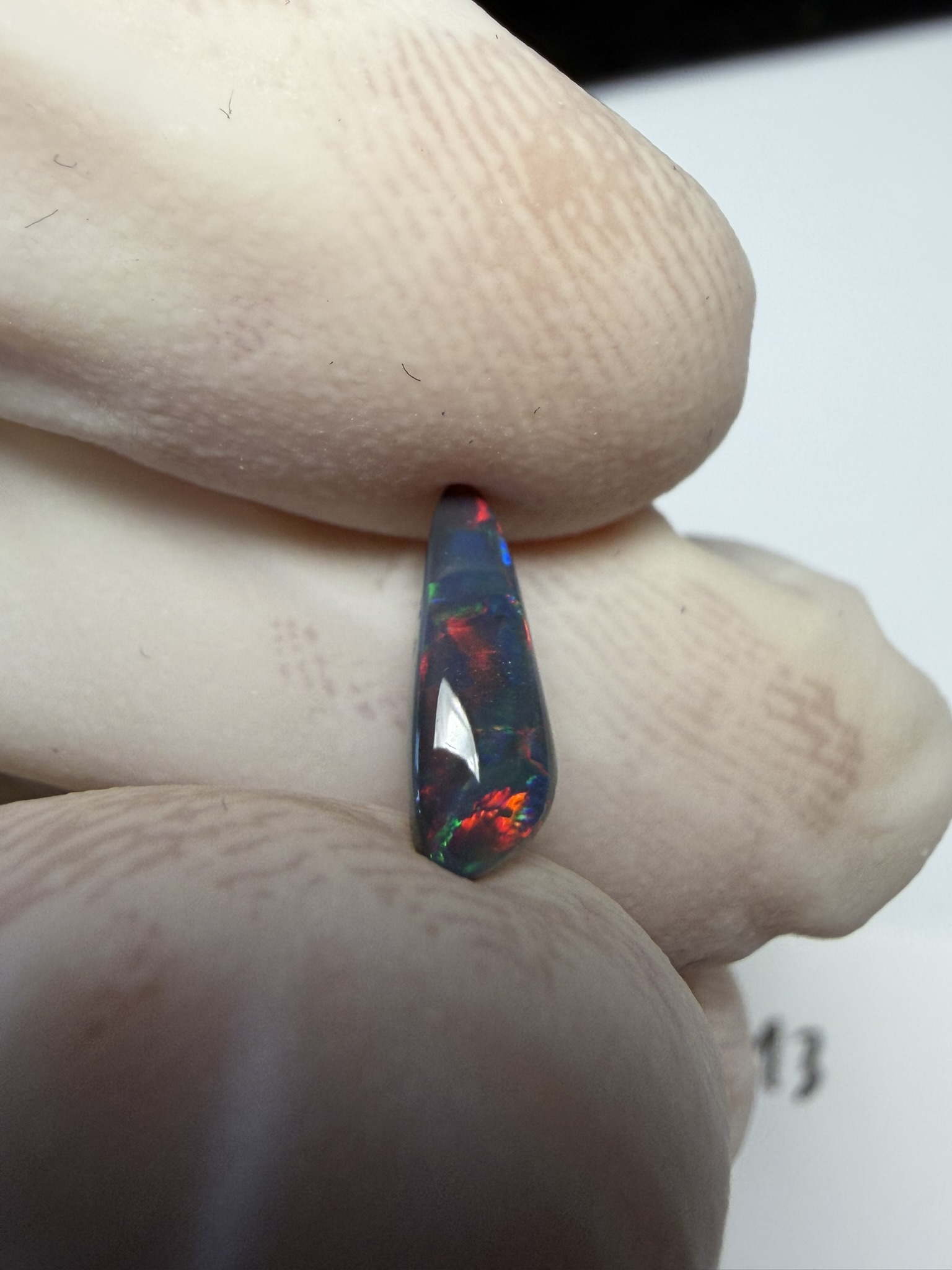 Opale noire australienne de Lightning Ridge de 0.51 ct (cLR-213) – Image 28