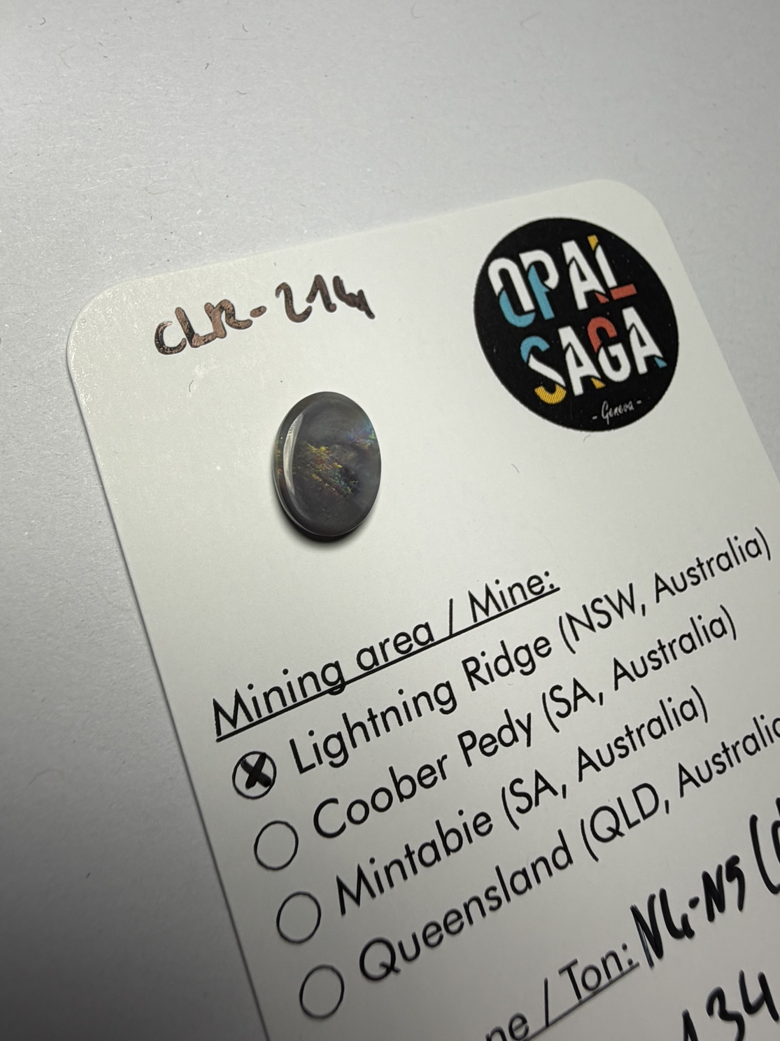 Opale foncée australienne de Lightning Ridge de 1.34 ct (cLR-214) – Image 5