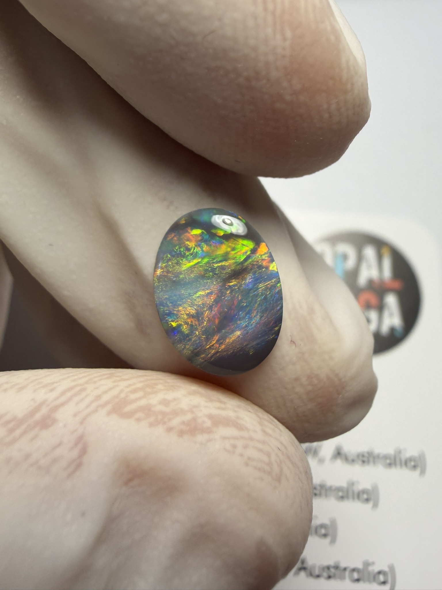 Opale foncée australienne de Lightning Ridge de 1.34 ct (cLR-214) – Image 8