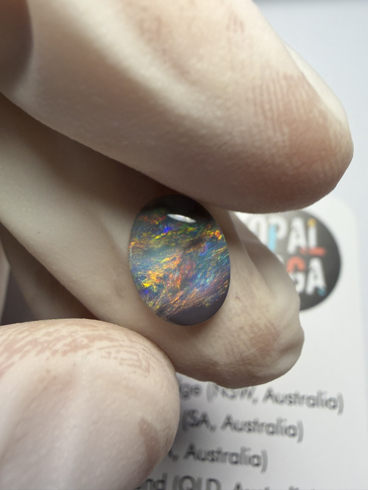 Opale foncée australienne de Lightning Ridge de 1.34 ct (cLR-214) – Image 7