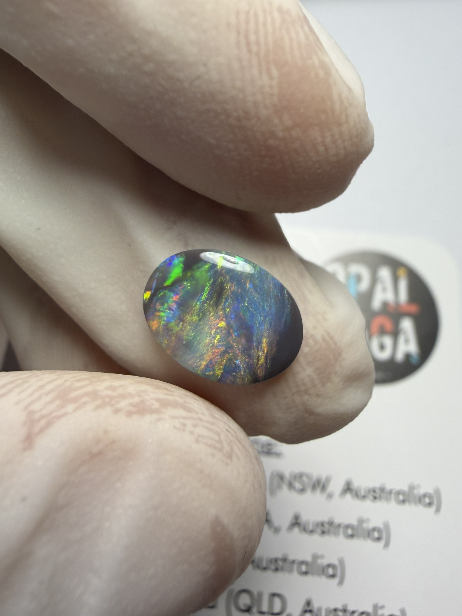 Opale foncée australienne de Lightning Ridge de 1.34 ct (cLR-214) – Image 6