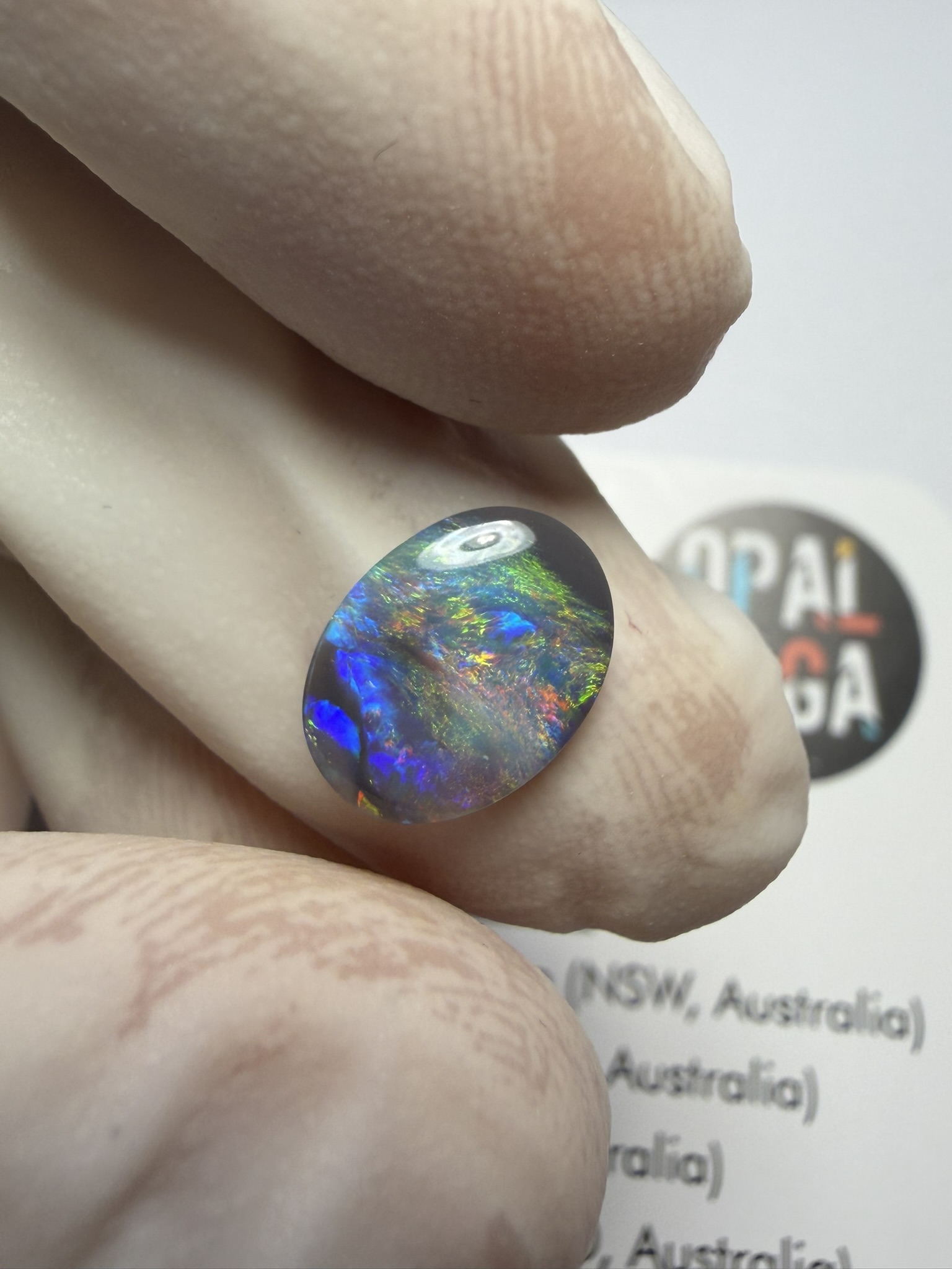 Opale foncée australienne de Lightning Ridge de 1.34 ct (cLR-214) – Image 2