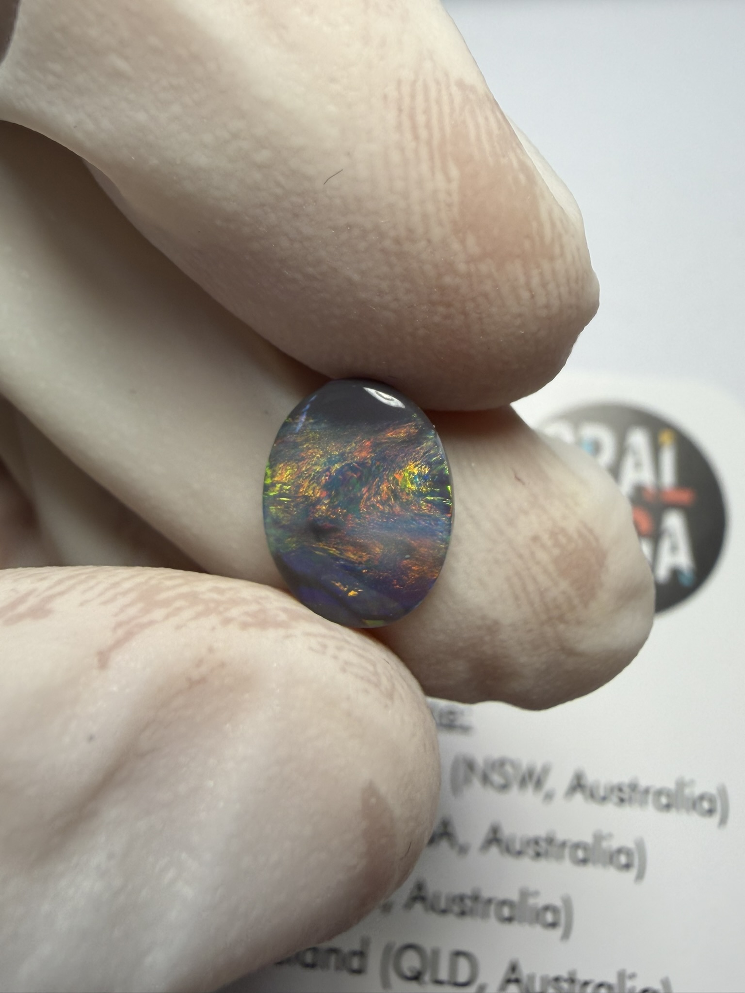 Opale foncée australienne de Lightning Ridge de 1.34 ct (cLR-214) – Image 18