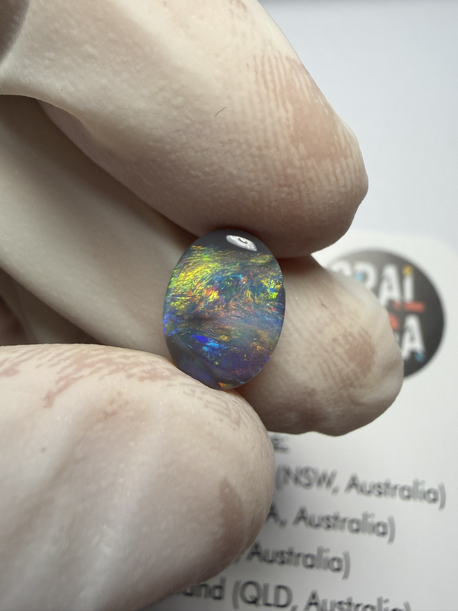 Opale foncée australienne de Lightning Ridge de 1.34 ct (cLR-214) – Image 16