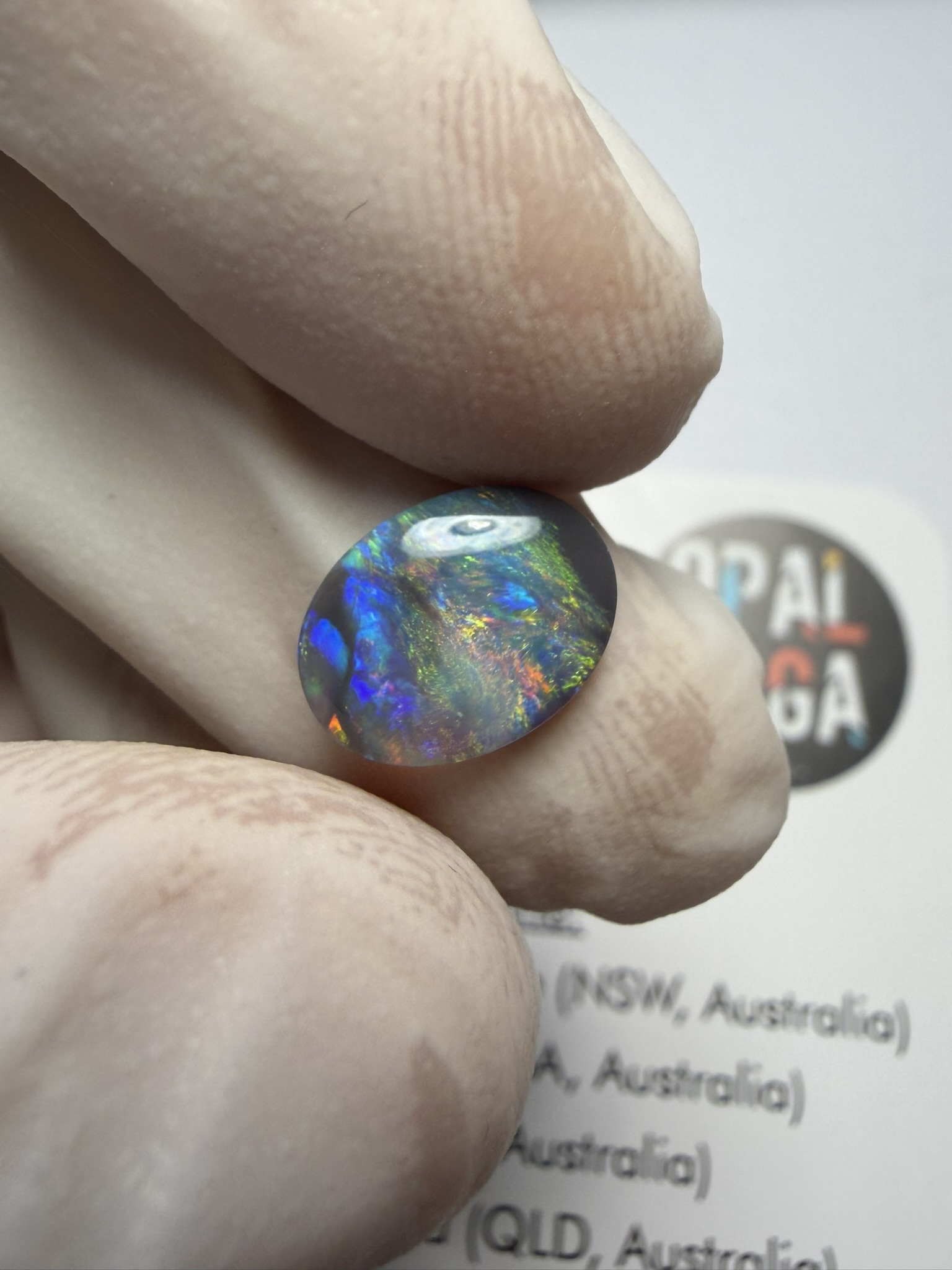 Opale foncée australienne de Lightning Ridge de 1.34 ct (cLR-214) – Image 15