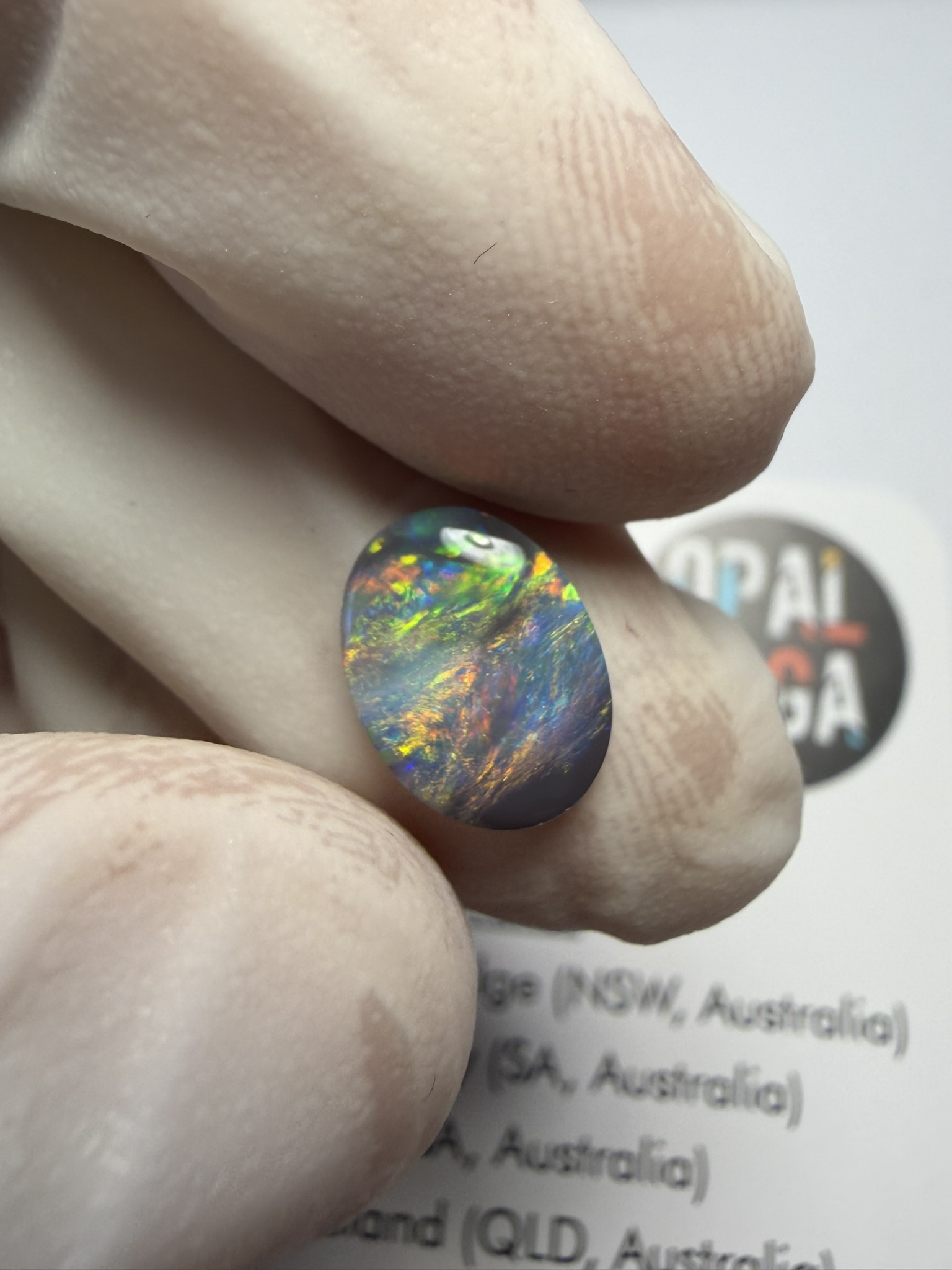 Opale foncée australienne de Lightning Ridge de 1.34 ct (cLR-214) – Image 13
