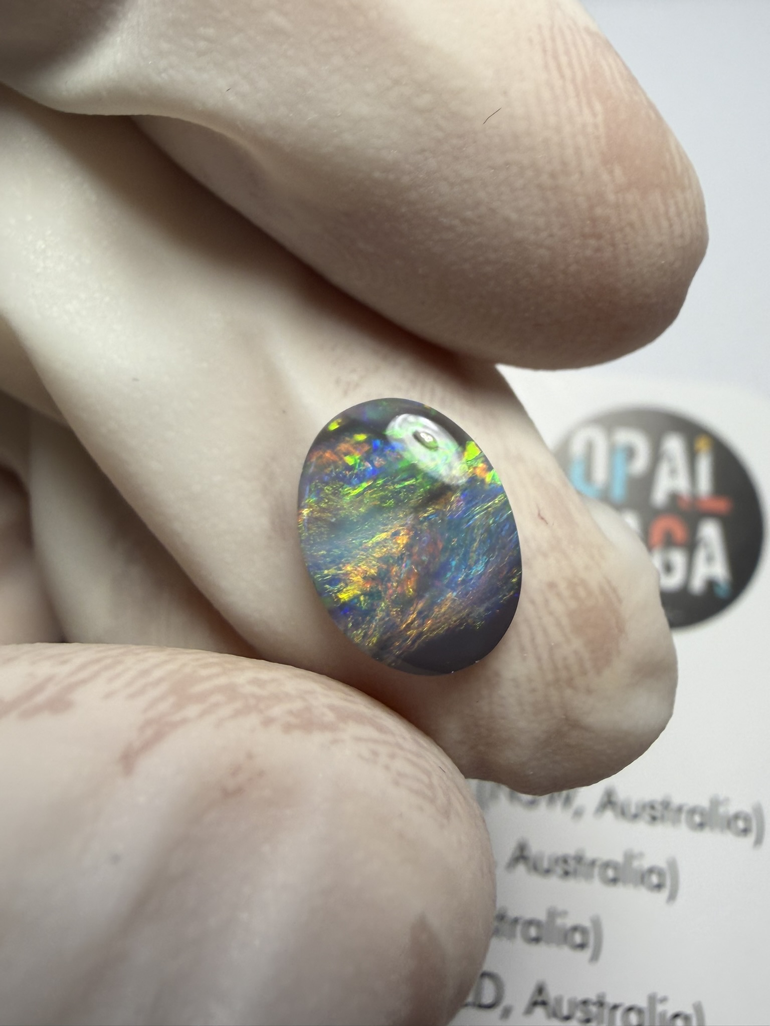 Opale foncée australienne de Lightning Ridge de 1.34 ct (cLR-214) – Image 12