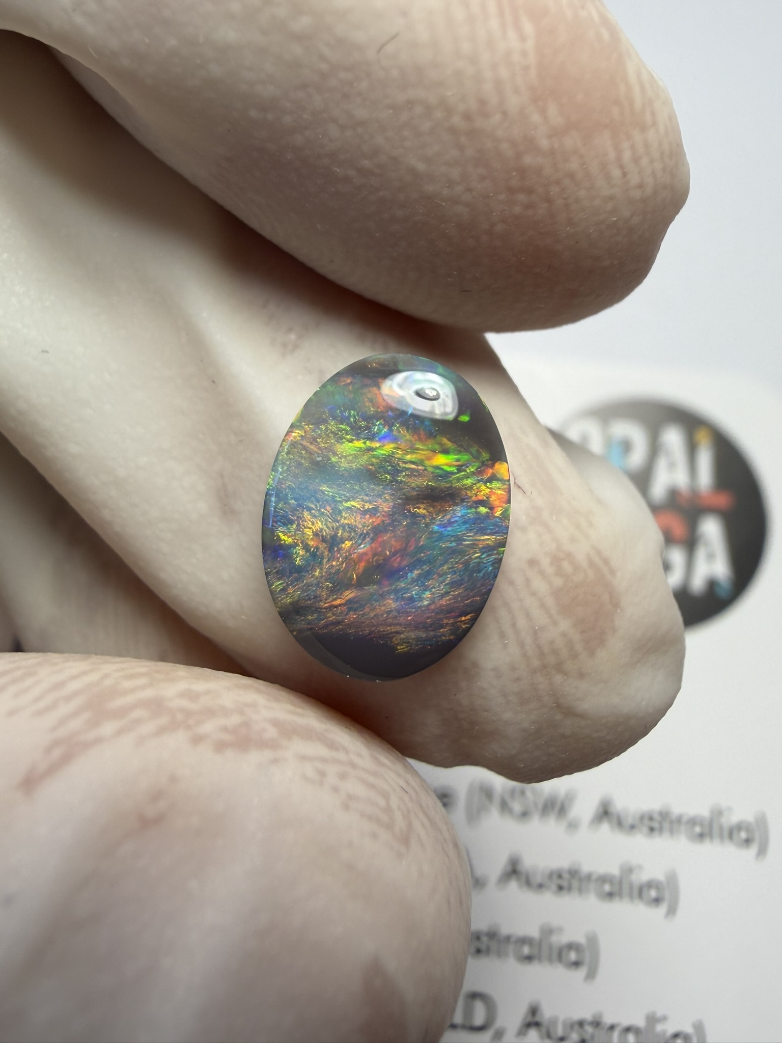 Opale foncée australienne de Lightning Ridge de 1.34 ct (cLR-214) – Image 11