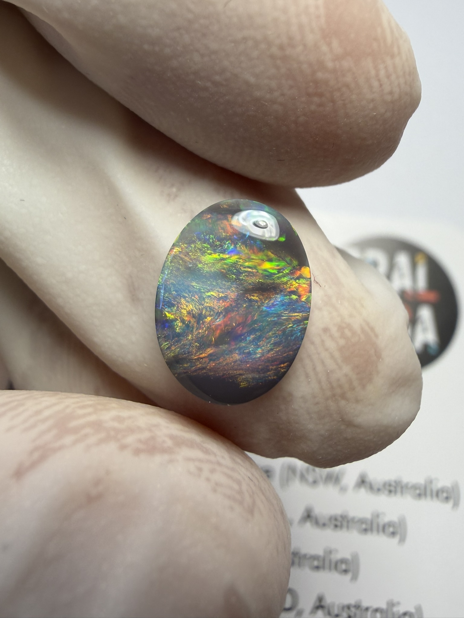 Opale foncée australienne de Lightning Ridge de 1.34 ct (cLR-214) – Image 10