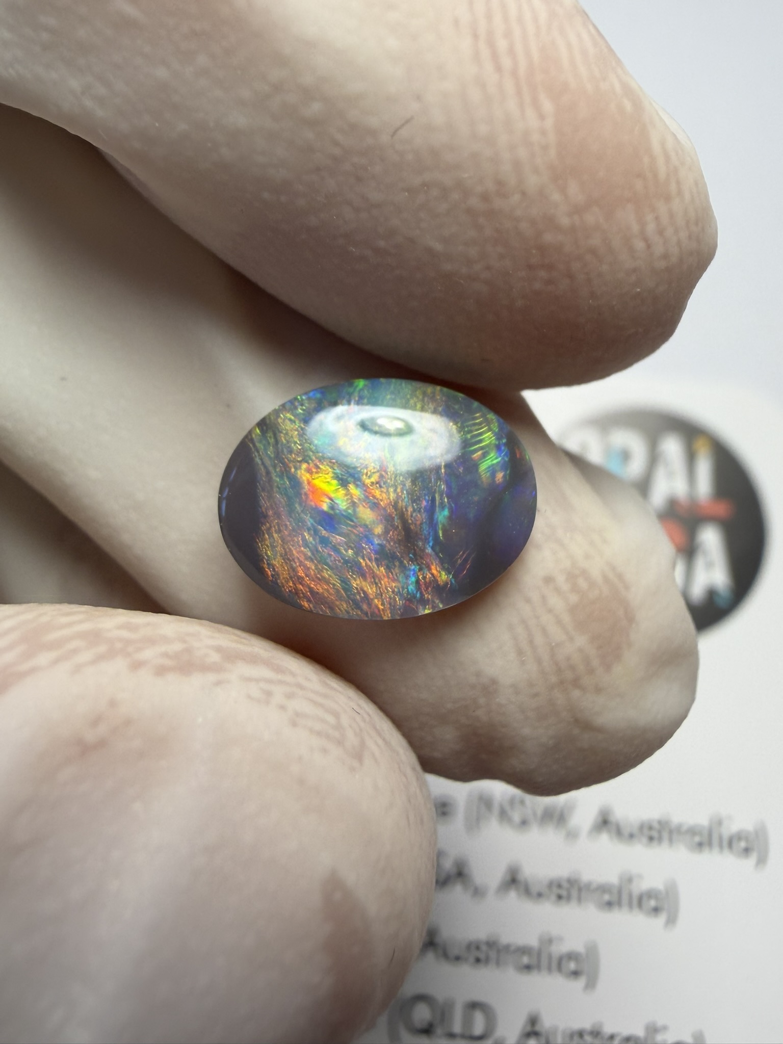 Opale foncée australienne de Lightning Ridge de 1.34 ct (cLR-214) – Image 28