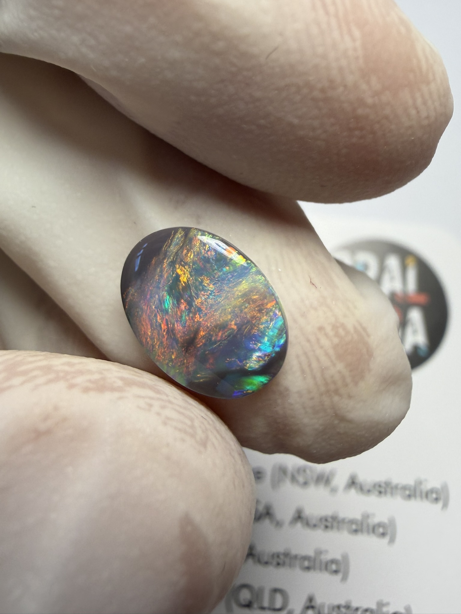 Opale foncée australienne de Lightning Ridge de 1.34 ct (cLR-214) – Image 27