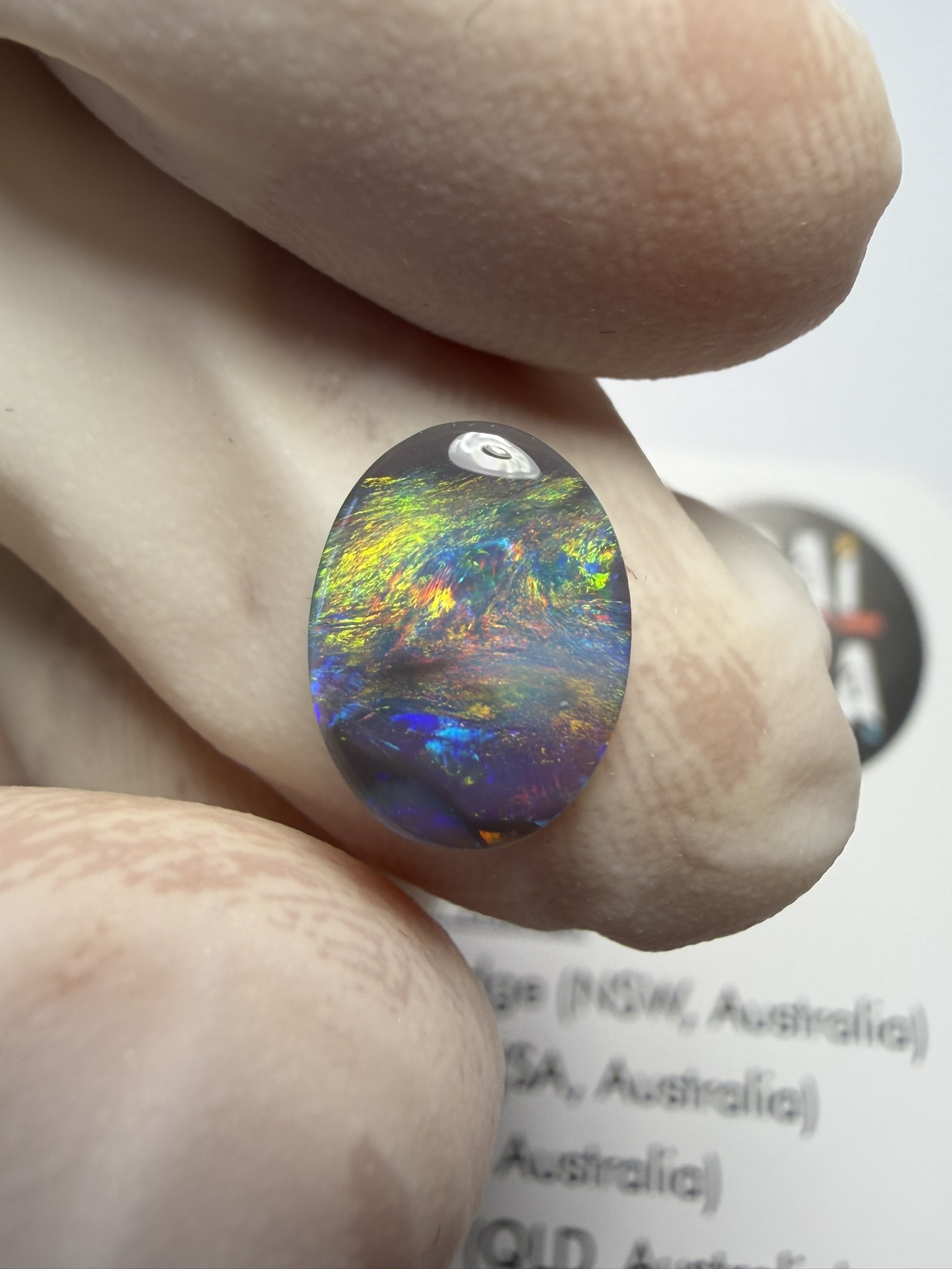 Opale foncée australienne de Lightning Ridge de 1.34 ct (cLR-214) – Image 26