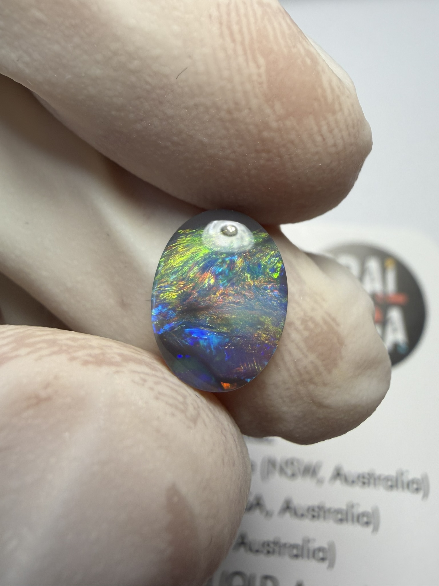 Opale foncée australienne de Lightning Ridge de 1.34 ct (cLR-214) – Image 25