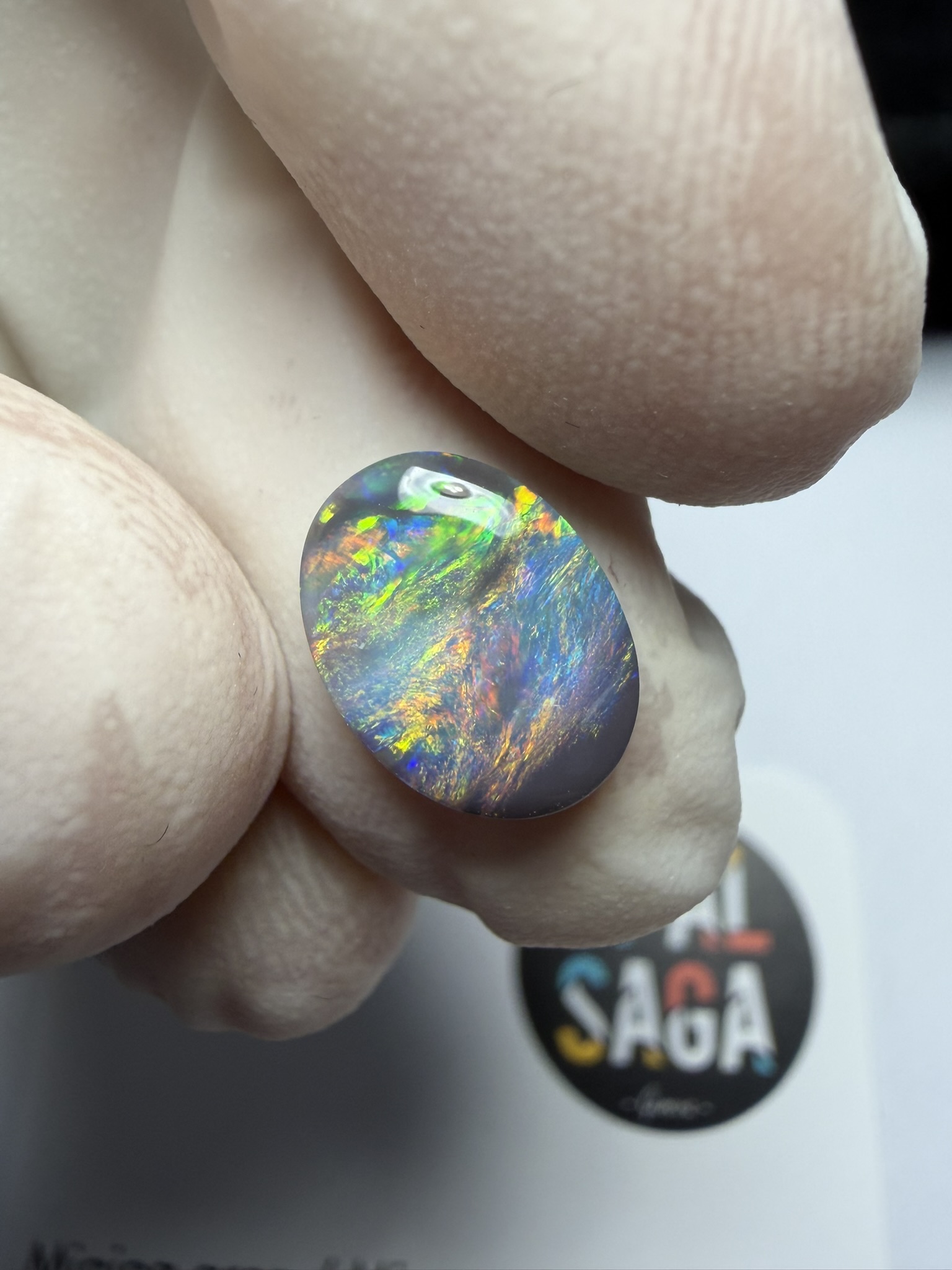 Opale foncée australienne de Lightning Ridge de 1.34 ct (cLR-214) – Image 35
