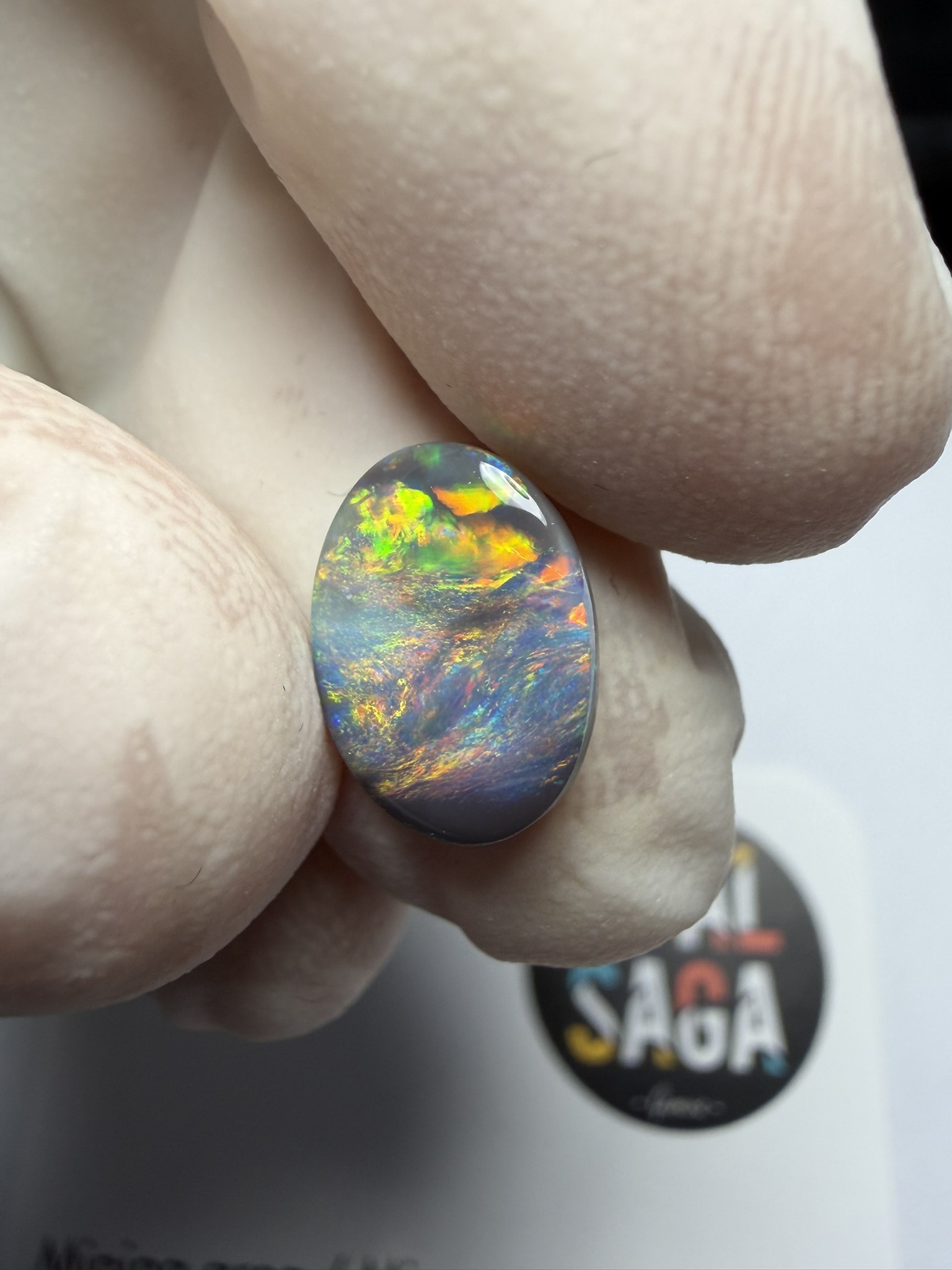 Opale foncée australienne de Lightning Ridge de 1.34 ct (cLR-214) – Image 34