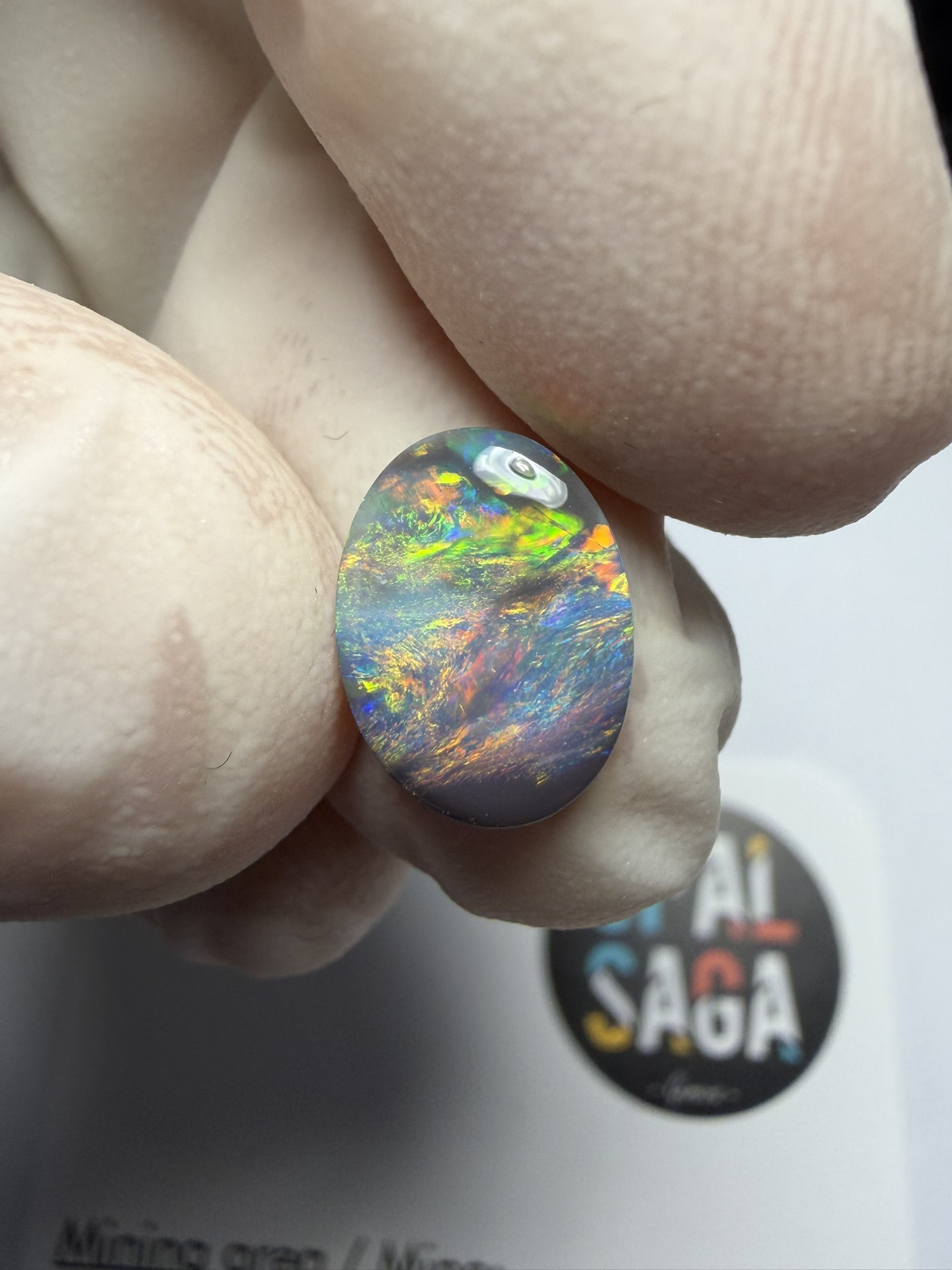 Opale foncée australienne de Lightning Ridge de 1.34 ct (cLR-214) – Image 32