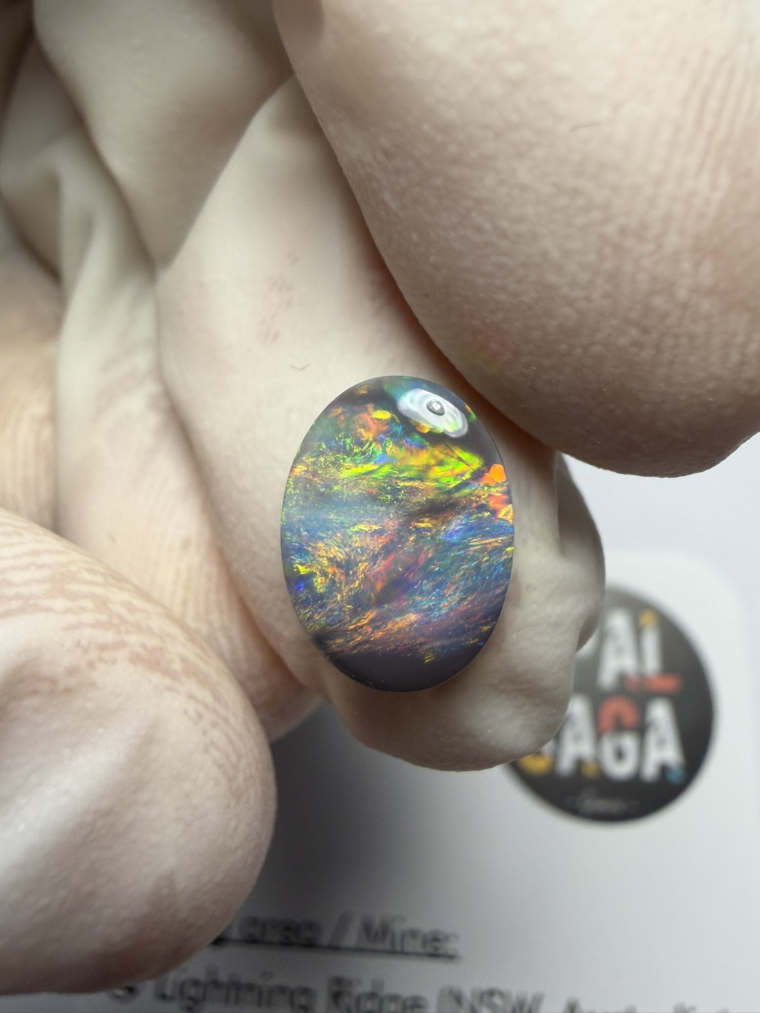 Opale foncée australienne de Lightning Ridge de 1.34 ct (cLR-214) – Image 31