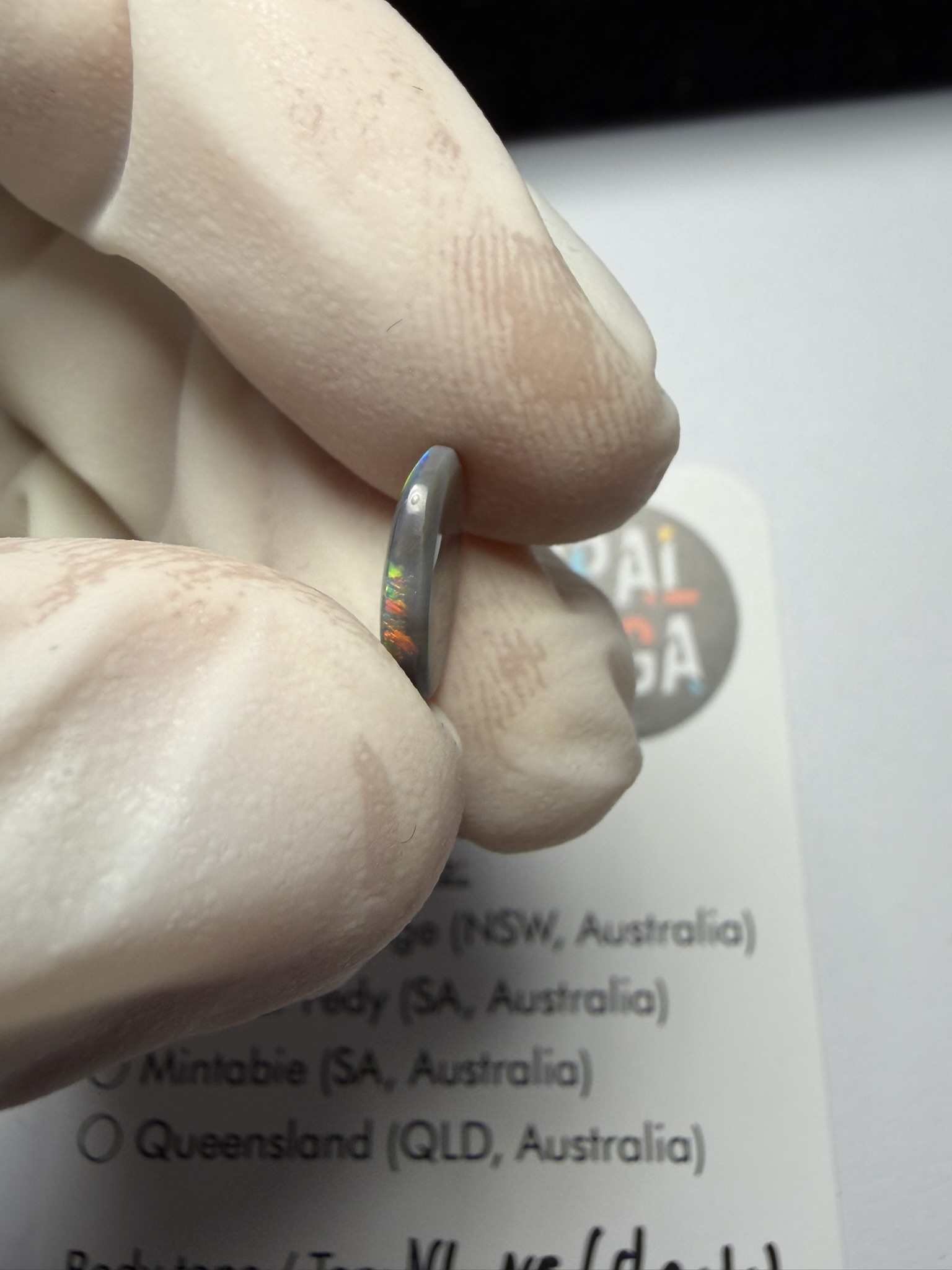 Opale foncée australienne de Lightning Ridge de 1.34 ct (cLR-214) – Image 30