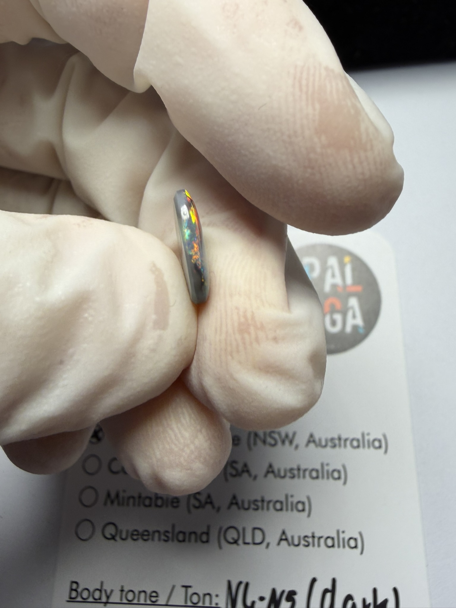 Opale foncée australienne de Lightning Ridge de 1.34 ct (cLR-214) – Image 29