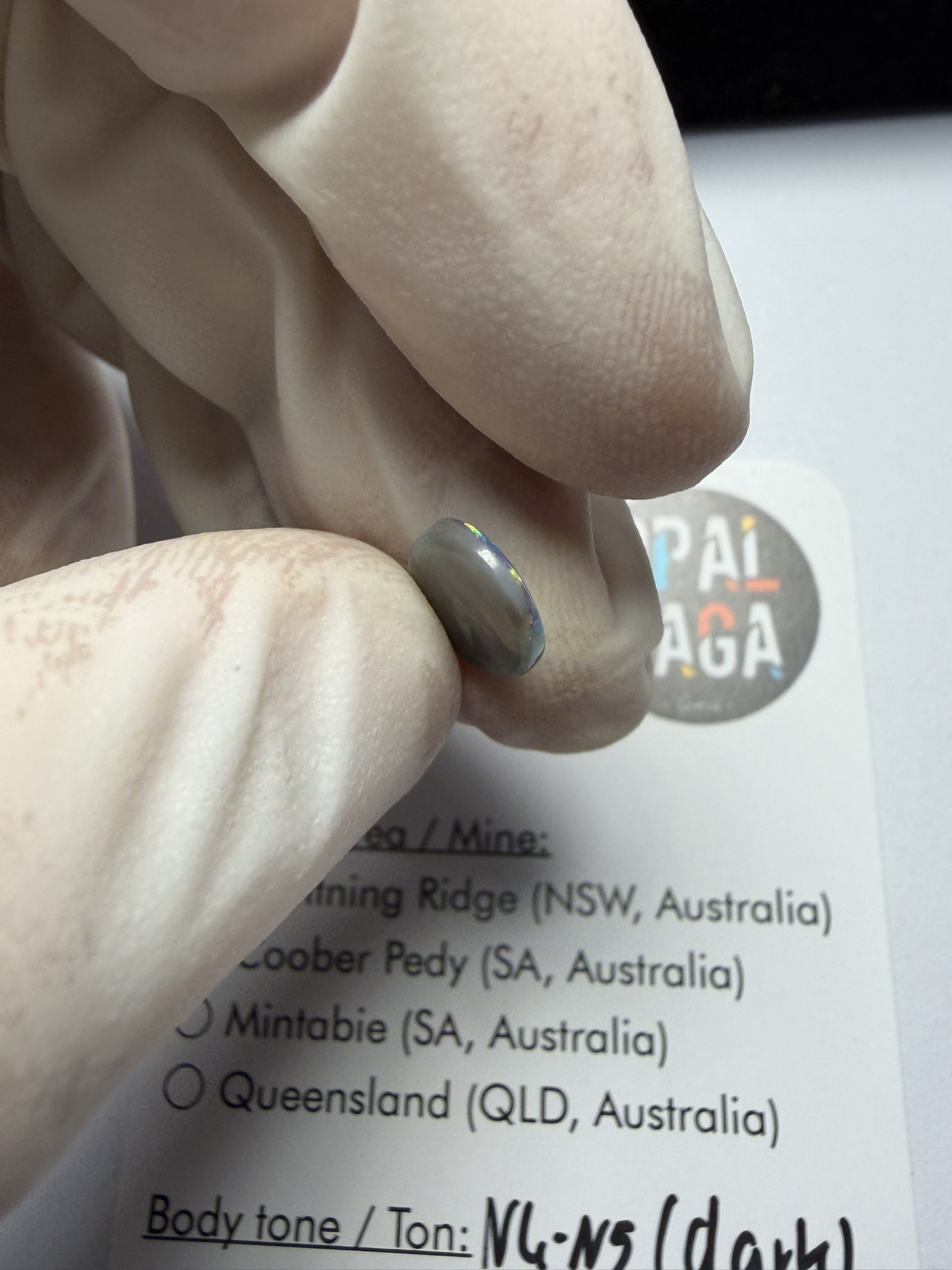 Opale foncée australienne de Lightning Ridge de 1.34 ct (cLR-214) – Image 39