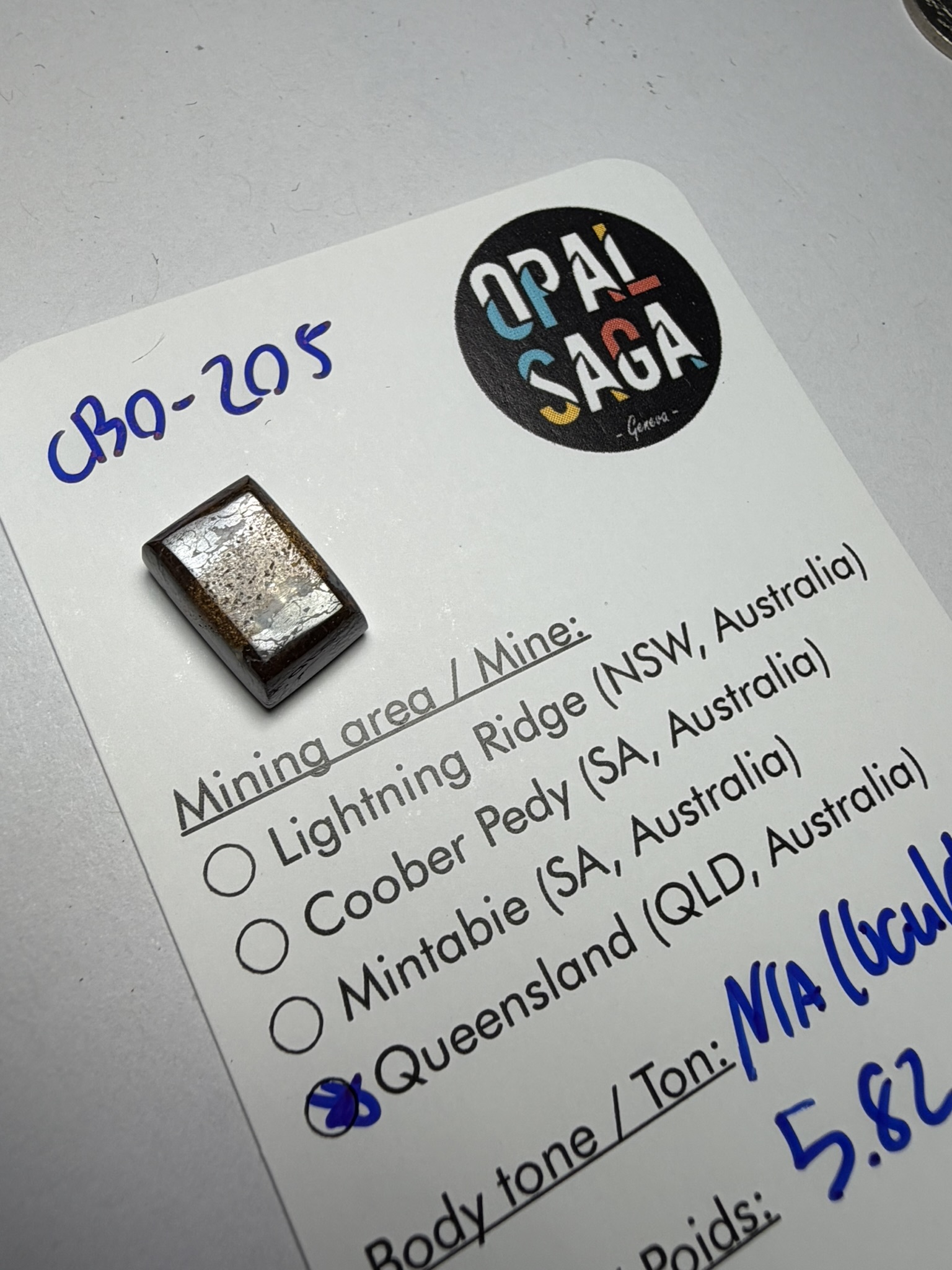 Opale boulder australienne de 5.82 ct (CBO-205) – Image 3