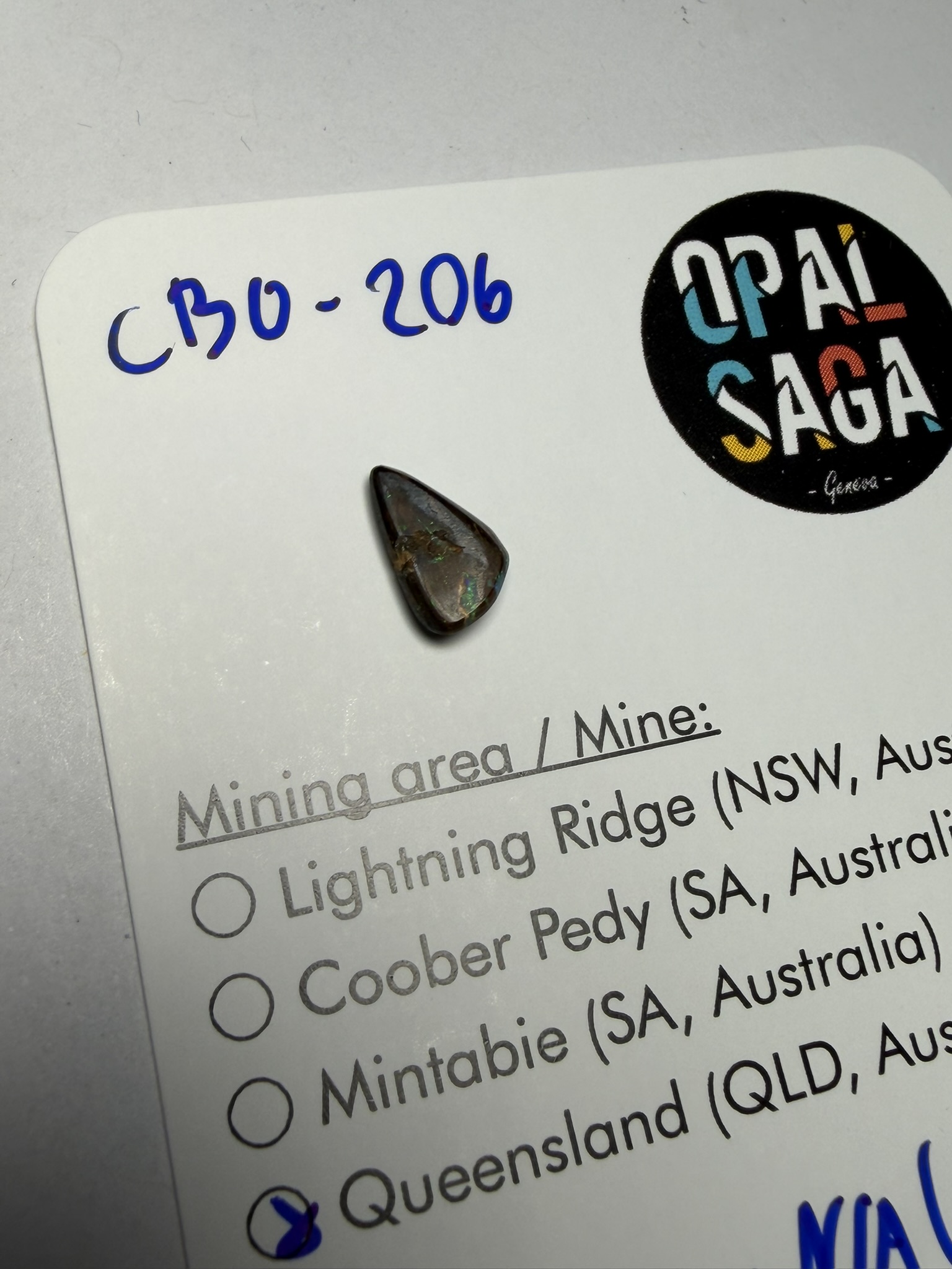 Opale boulder australienne de 0.75 ct (CBO-206) – Image 4