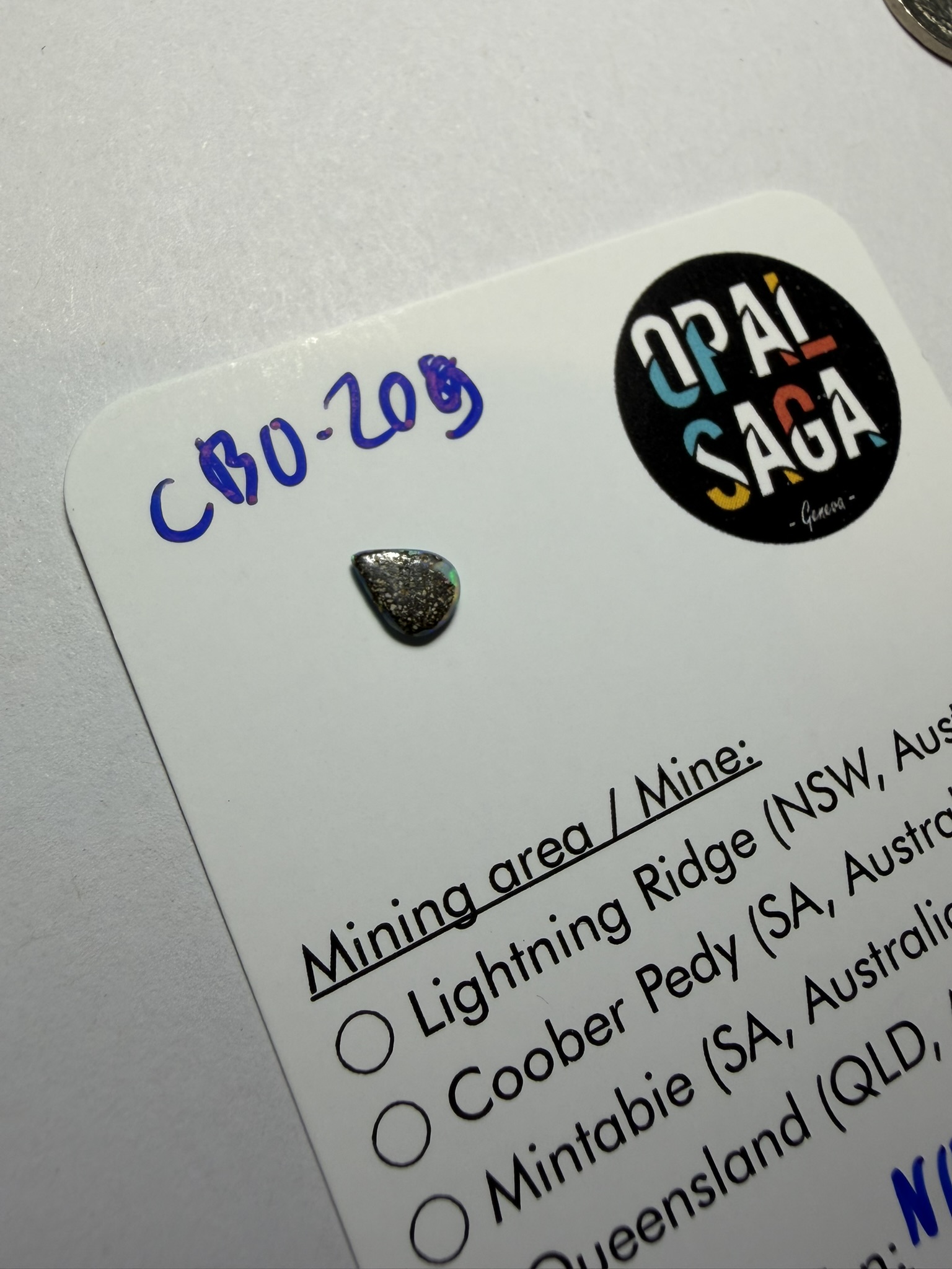 Opale boulder australienne de 0.21 ct (CBO-209) – Image 3