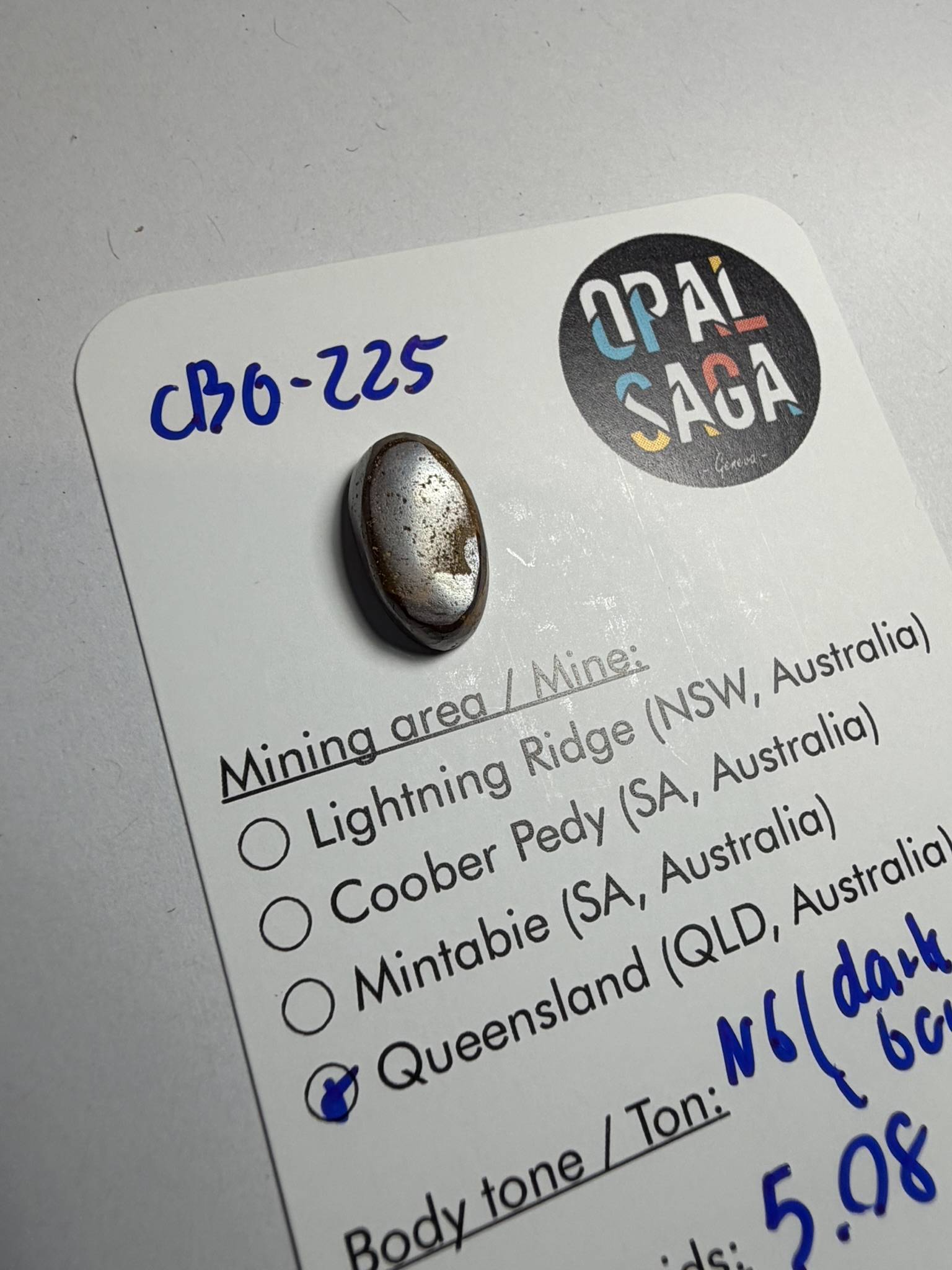 Opale boulder australienne de 5.08 ct (CBO-225) – Image 3