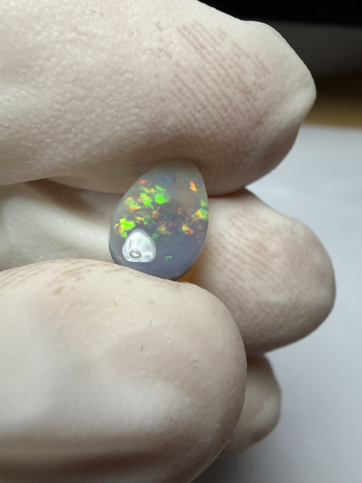 Opale semi-cristal australienne de Lightning Ridge de 1.05 ct (cLR-208) – Image 16