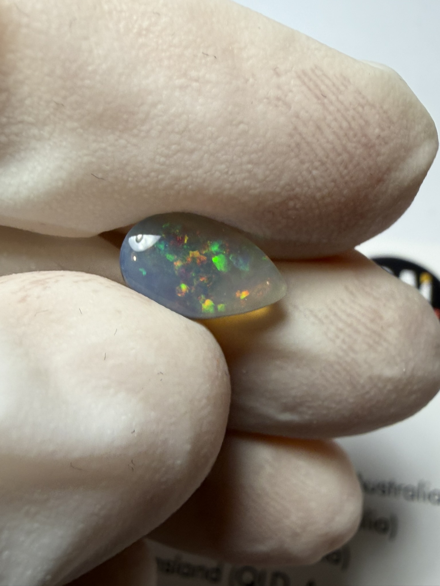 Opale semi-cristal australienne de Lightning Ridge de 1.05 ct (cLR-208) – Image 13