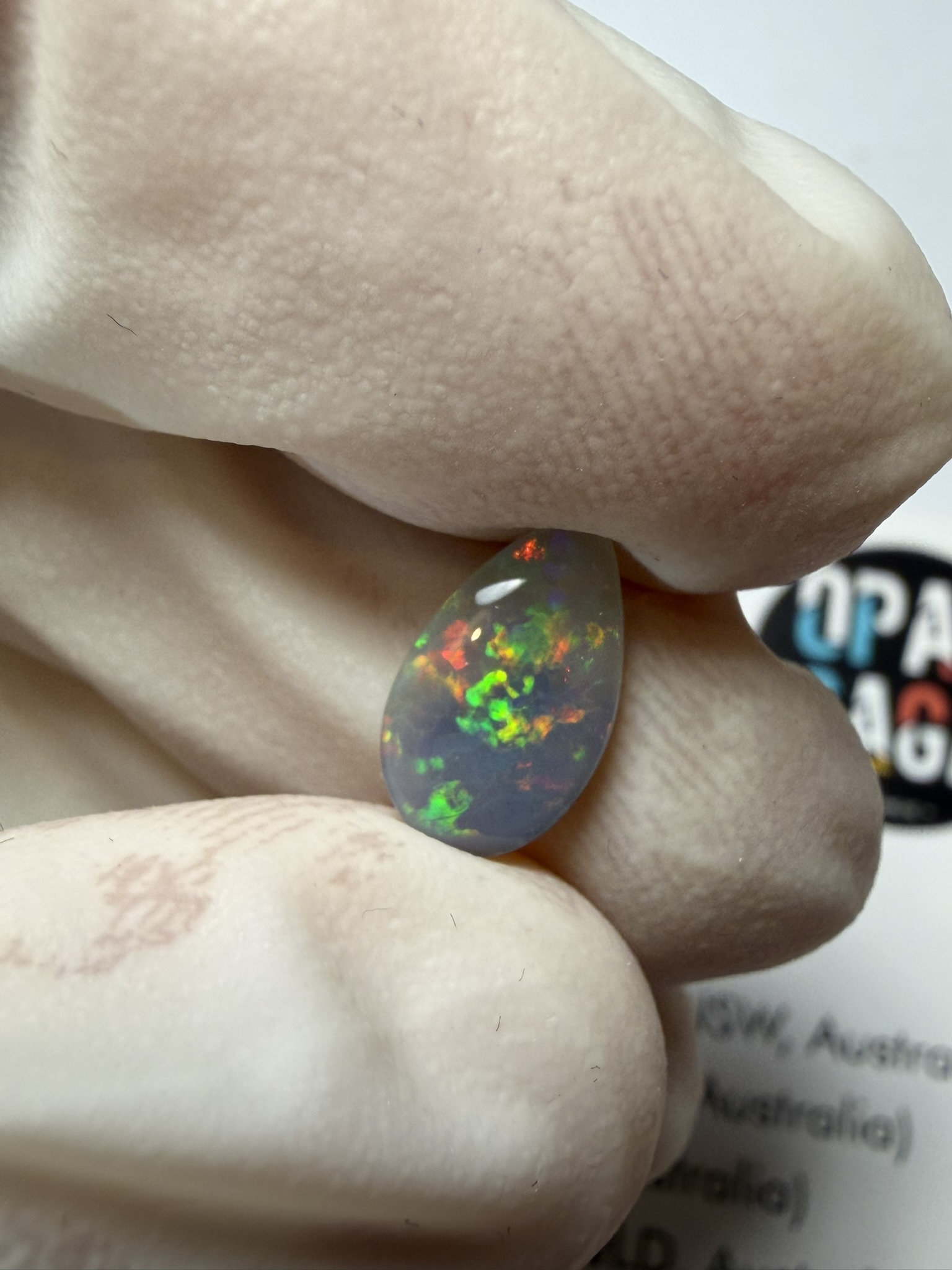 Opale semi-cristal australienne de Lightning Ridge de 1.05 ct (cLR-208) – Image 10